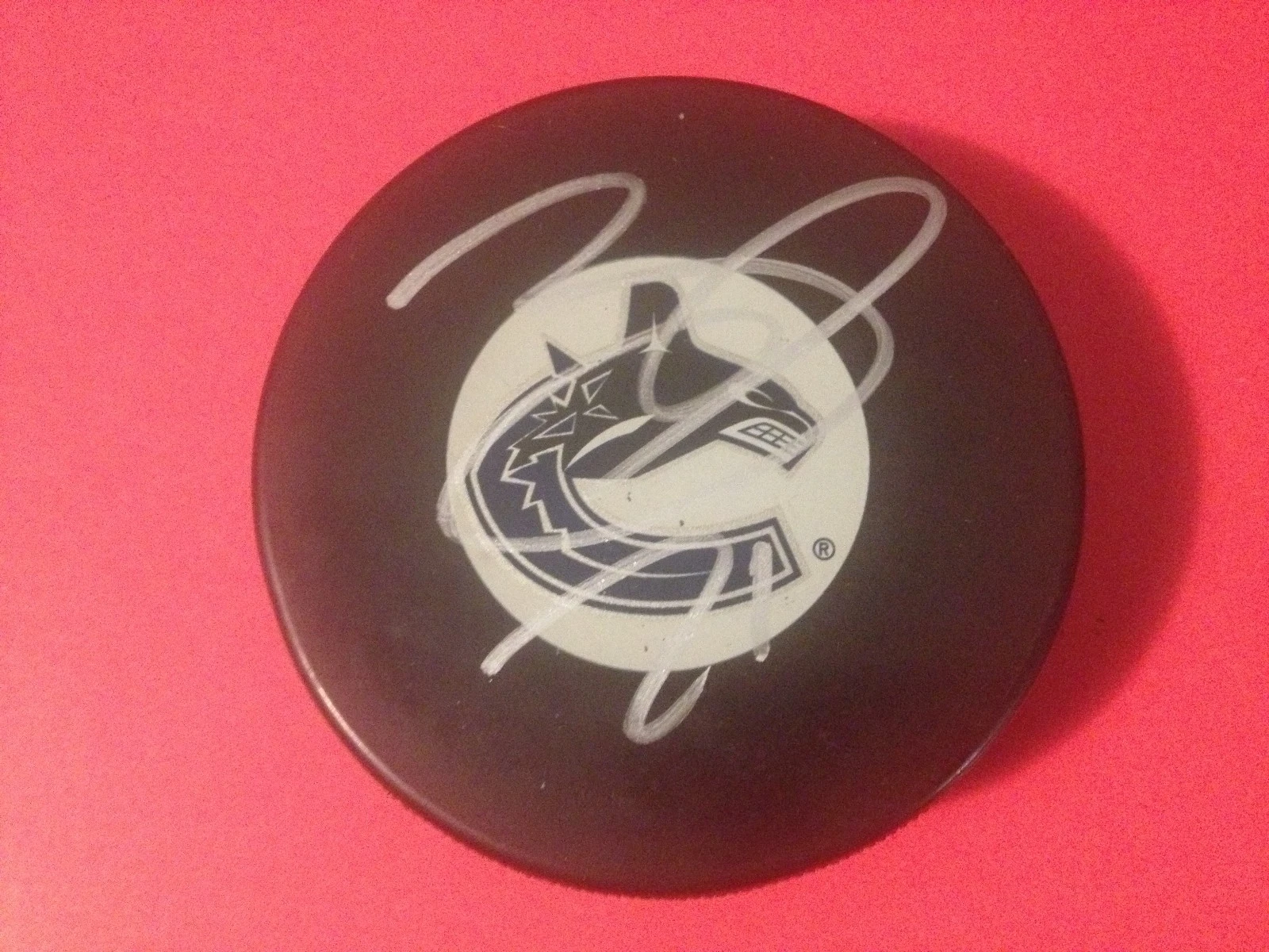 Zac Dalpe Canucks Auto Signed Puck
