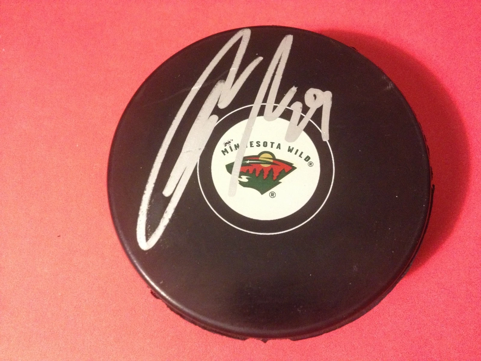 Jason Pominville Minnesota Wild Signed Auto Puck
