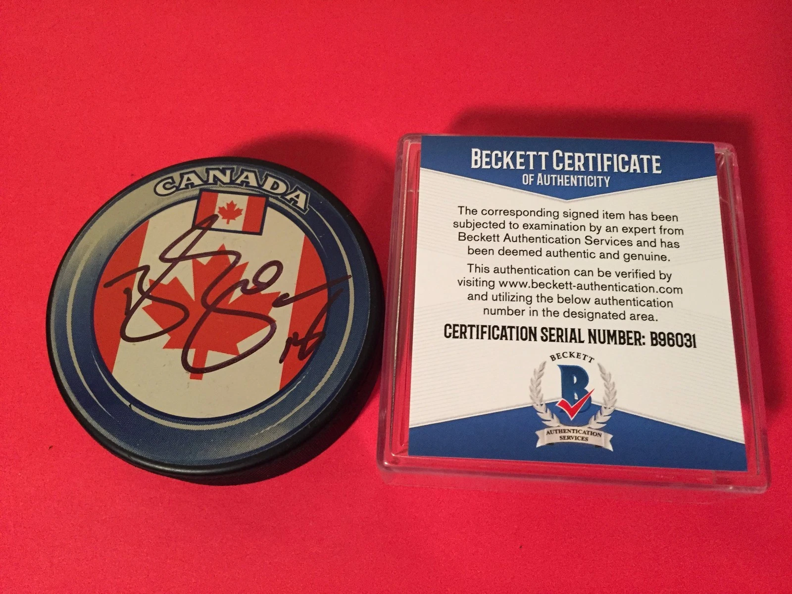 Brenden Shanahan HOF Canada Signed Puck Auto Beckett BAS COA
