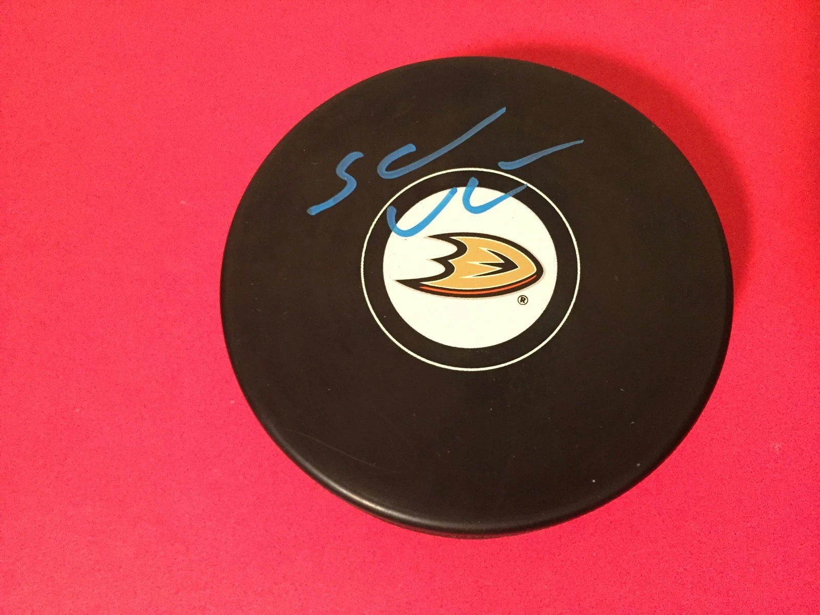 Sami Vatanen Ducks Hockey Signed Auto Puck Holder Auto
