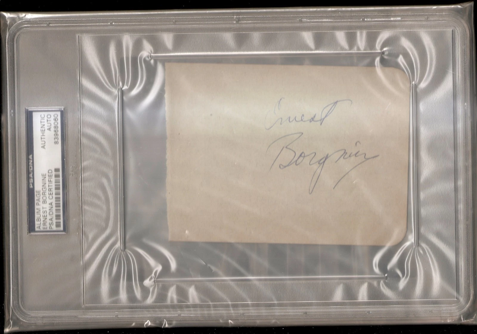 Ernest Borgnine 1956 Best Actor Oscar Award Winner Signed Auto PSA/DNA
