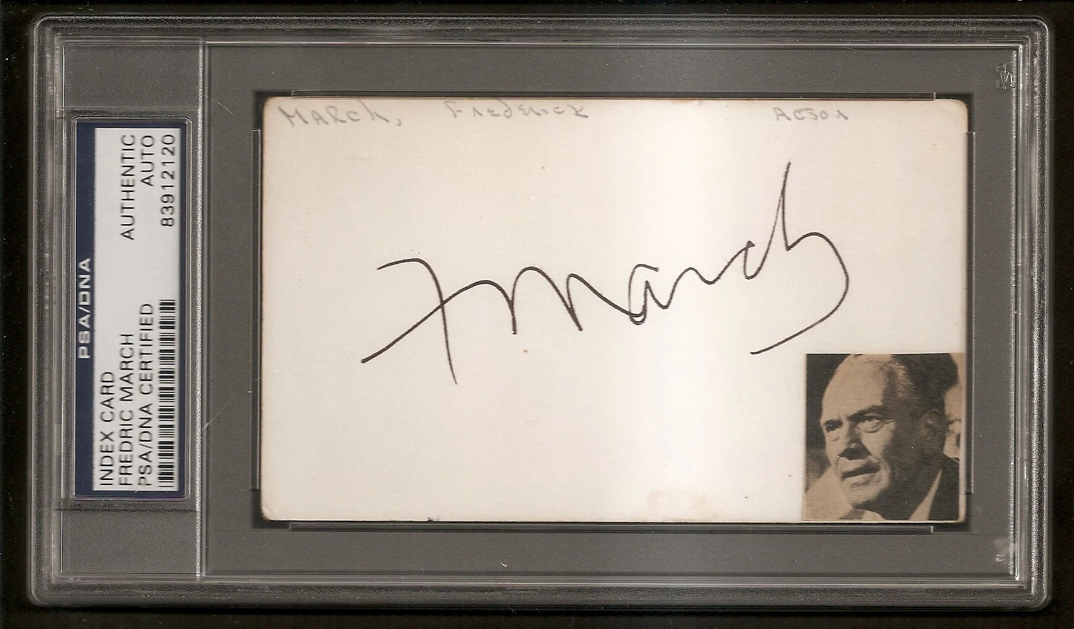 Fredric March 1933 1947 Best Actor Oscar Academy Signed Auto PSA/DNA
