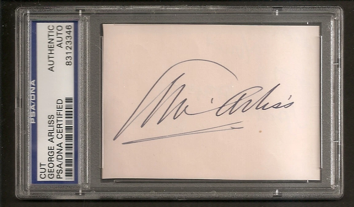 George Arliss Disraeli 1931 Best Actor Oscar Academy Signed Auto PSA/DNA
