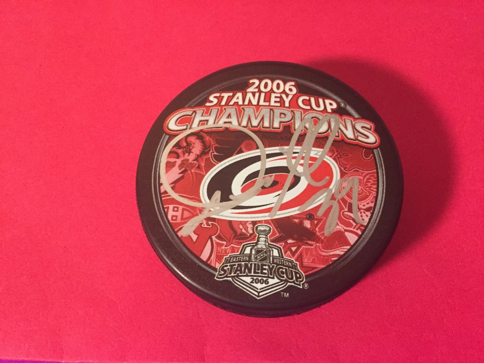 Doug Weight Carolina Hurricanes 2006 Stanley Cup Champions Signed Auto Puck COA
