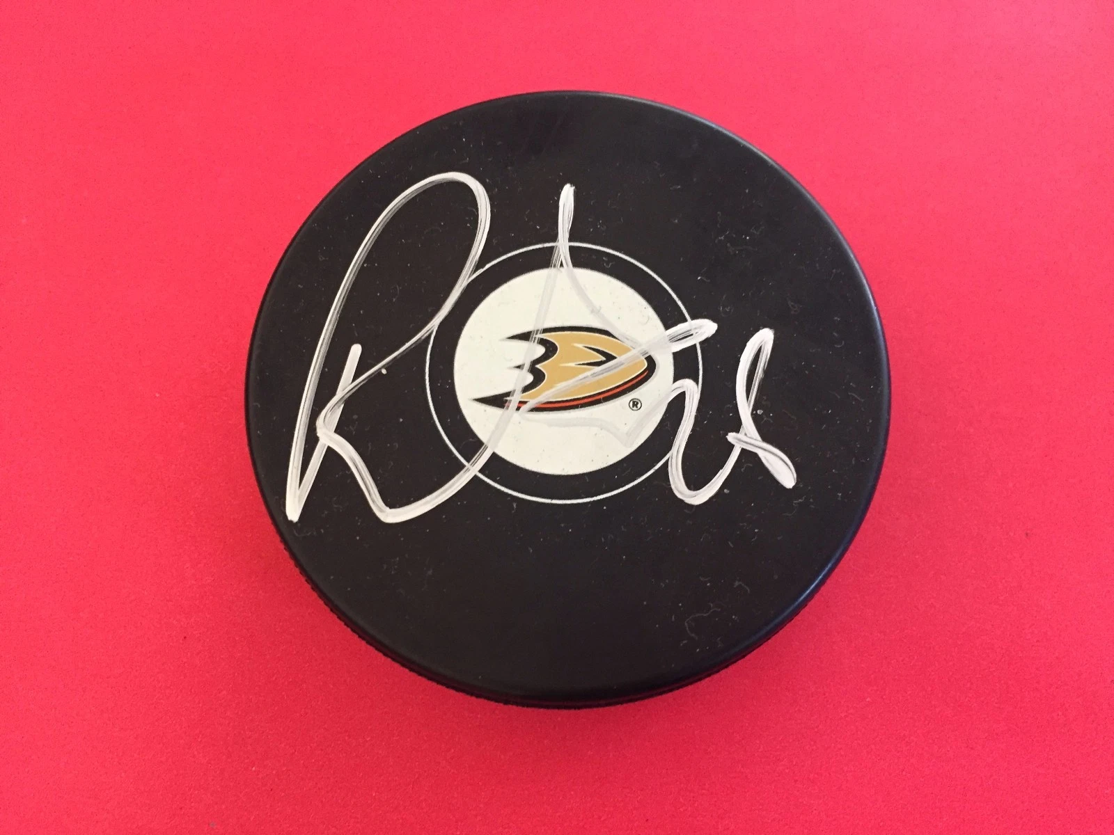 Brandon Montour Ducks Hockey Signed Auto Puck Holder Auto
