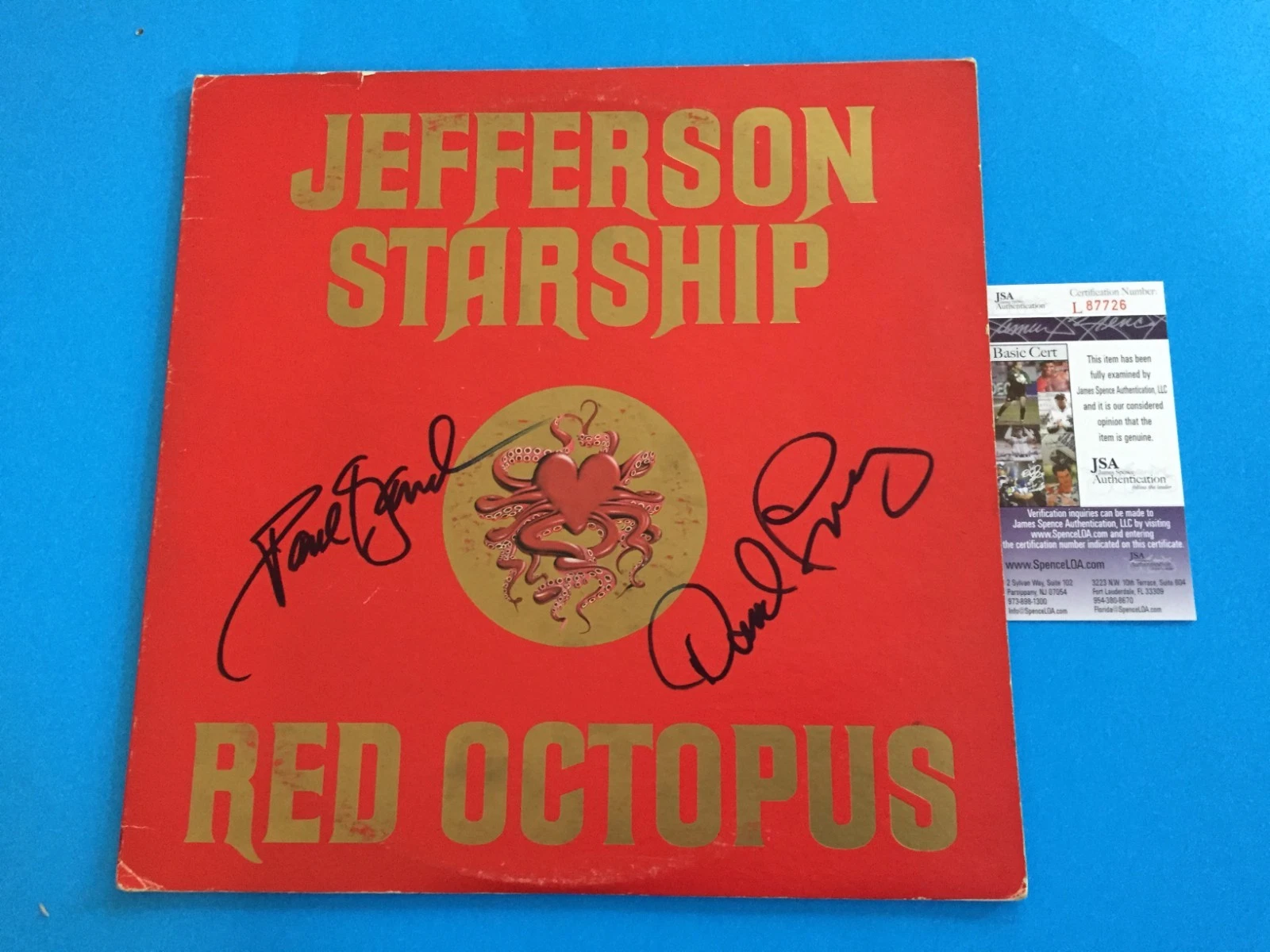 Paul Kantner David Freiberg Signed Auto 12