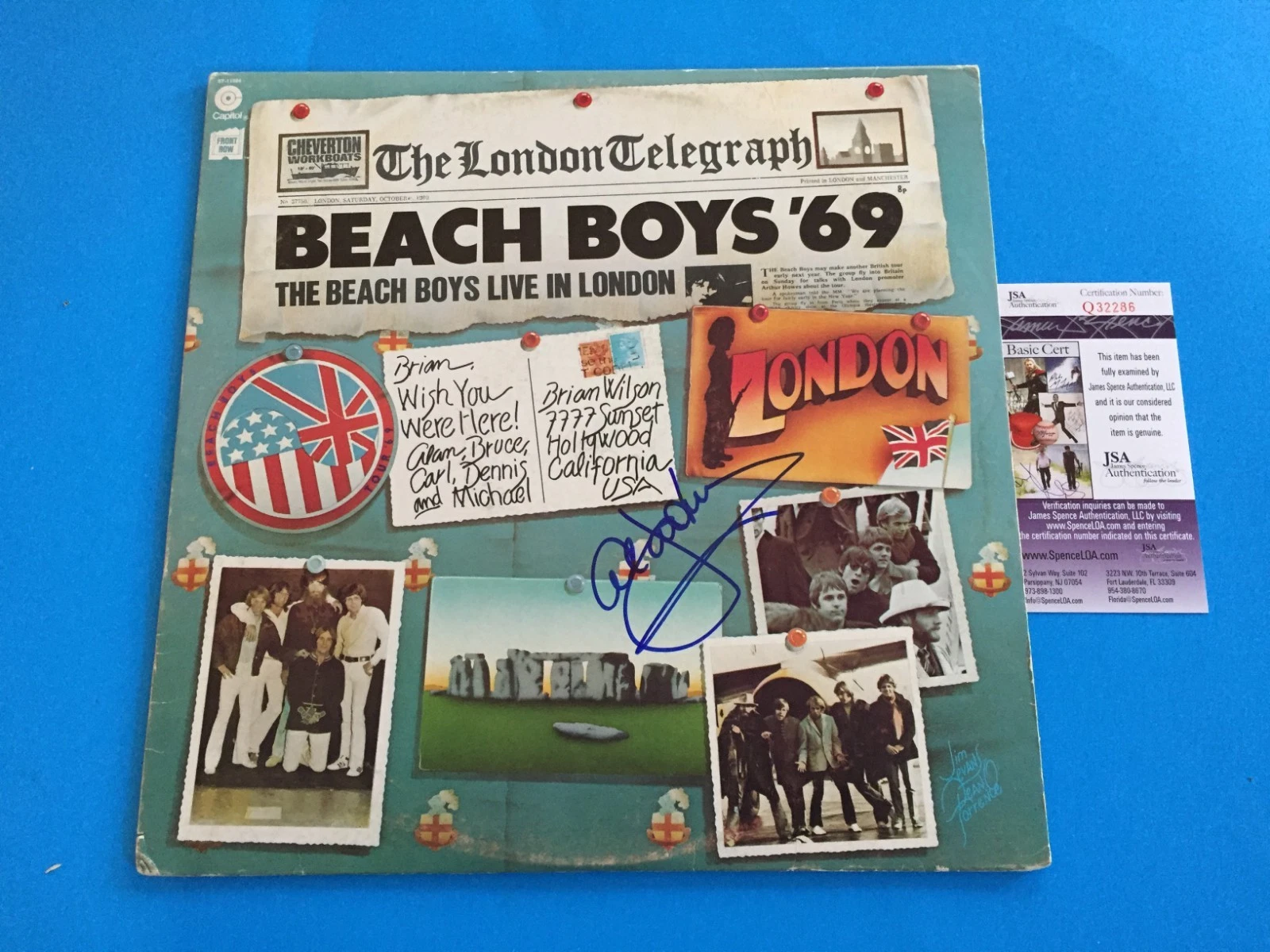Al Jardine The Beach Boys Signed Auto 12