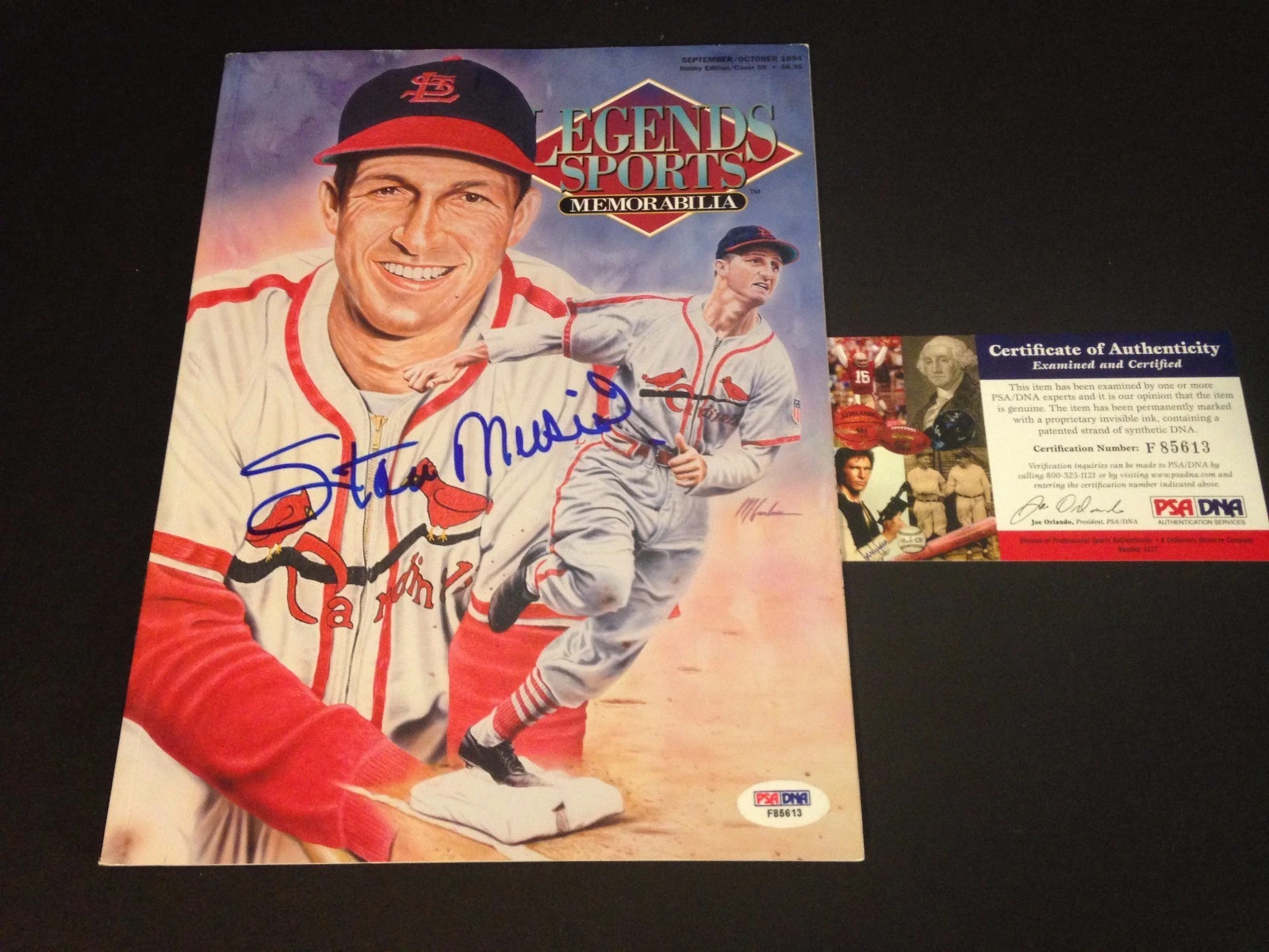 Stan The Man Musial 1994 LEGENDS SPORTS Magazine Signed PSA/DNA COA
