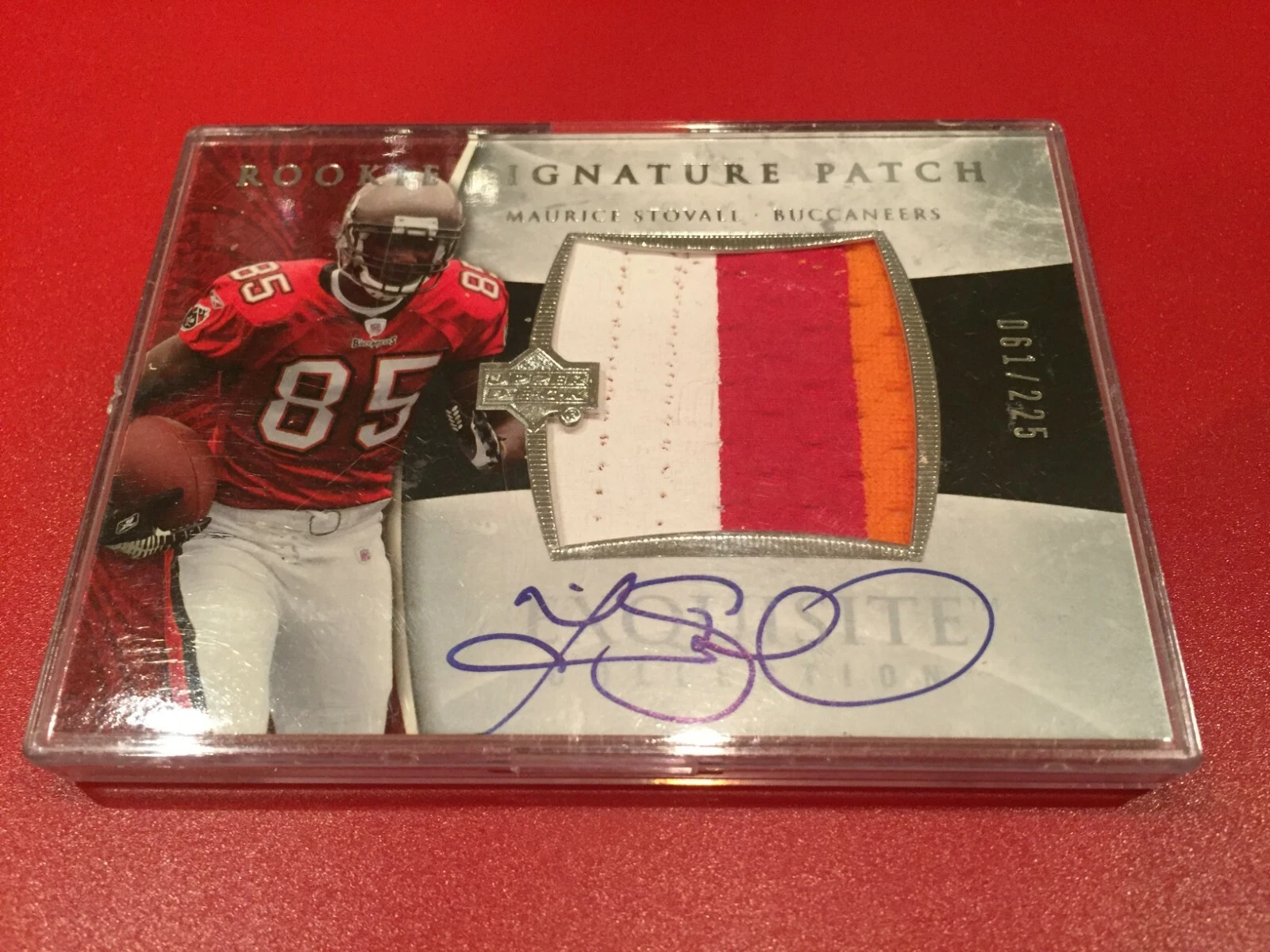 Maurice Stovall 2006 Exquisite Signature Rookie 3-CLR Patch Jersey Auto /225
