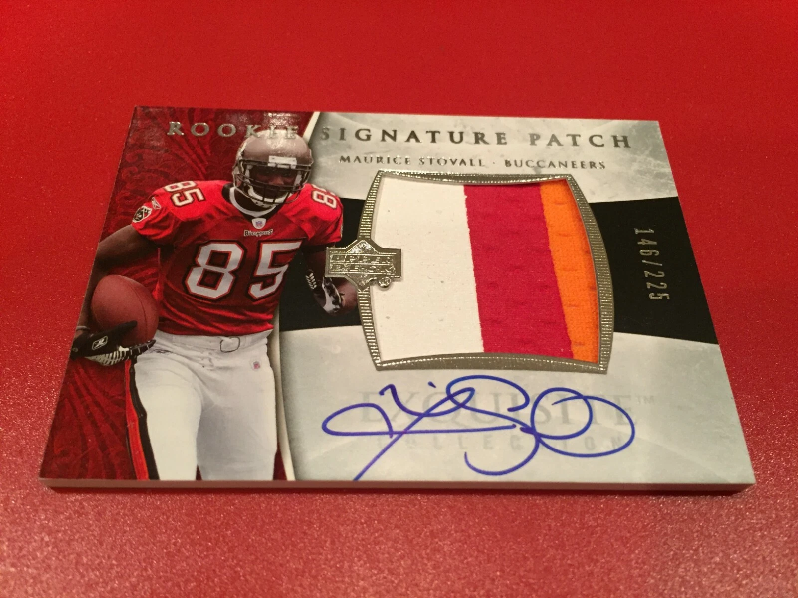 Maurice Stovall 2006 Exquisite Signature Rookie 3-CLR Patch Jersey Auto /225
