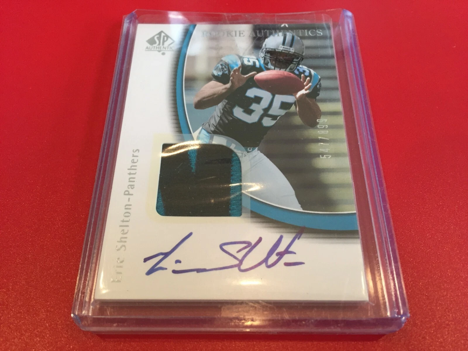 Eric Shelton 2005 SP Authentic Rookie 2-CLR Patch Jersey Auto /899
