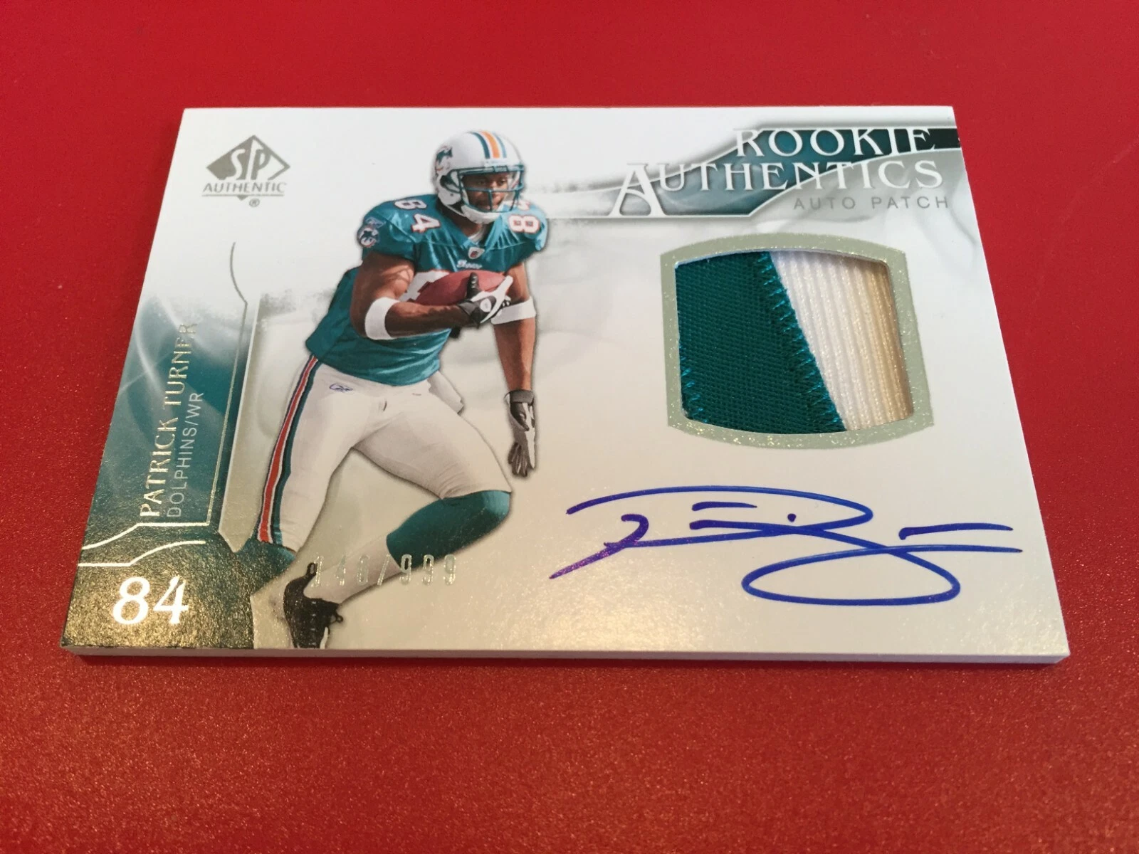 Patrick Turner 2009 SP Authentic Rookie 2-CLR Patch Jersey Auto /999
