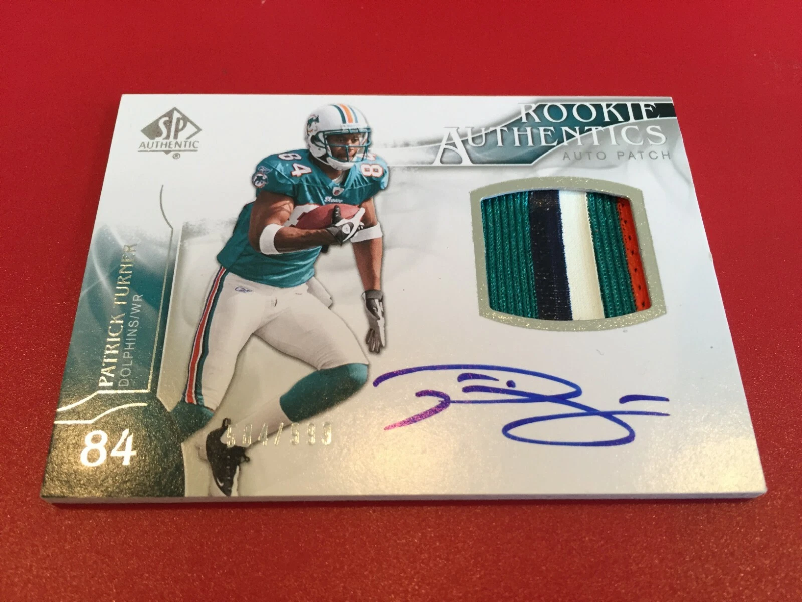 Patrick Turner 2009 SP Authentic Rookie 4-CLR Patch Jersey Auto /999
