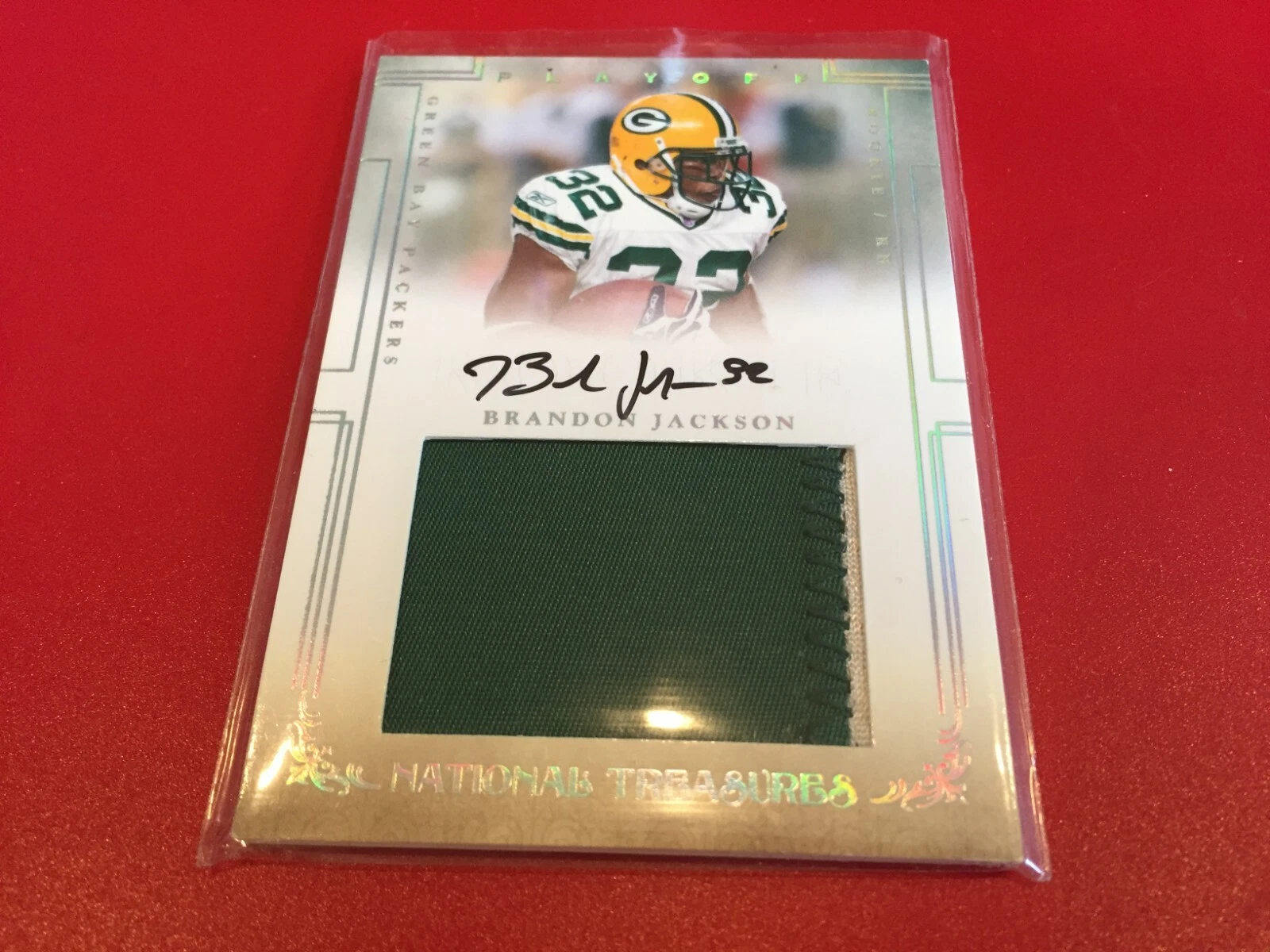 Brandon Jackson 2007 National Treasures Rookie 2-CLR Patch Jersey Auto /99
