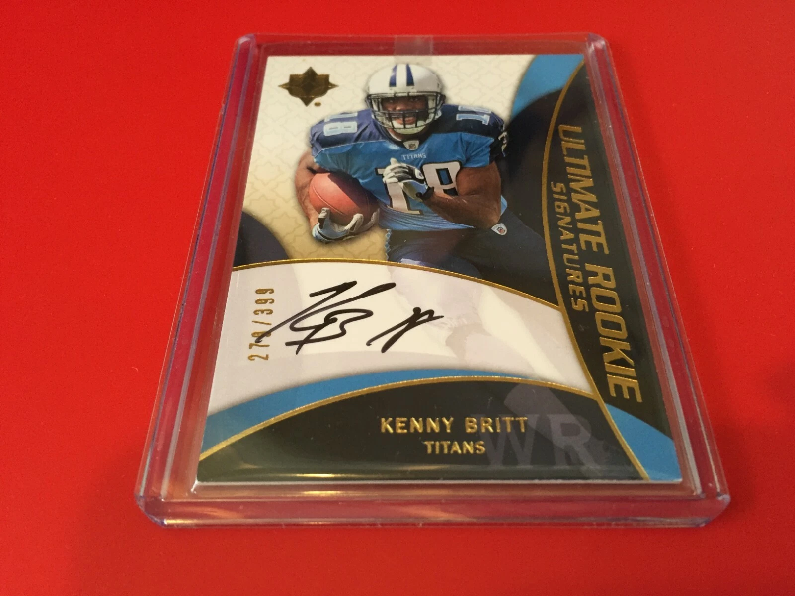 Kenny Britt 2009 UD Ultimate Rookie Signatures RC Certified Auto card /399
