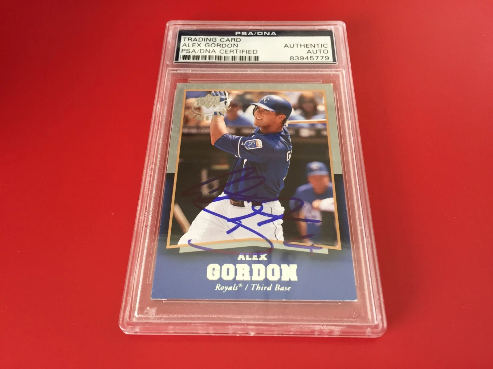 Alex Gordon Royals 2008 UD Timeline Signed Auto Card PSA/DNA ENCAPSULATED
