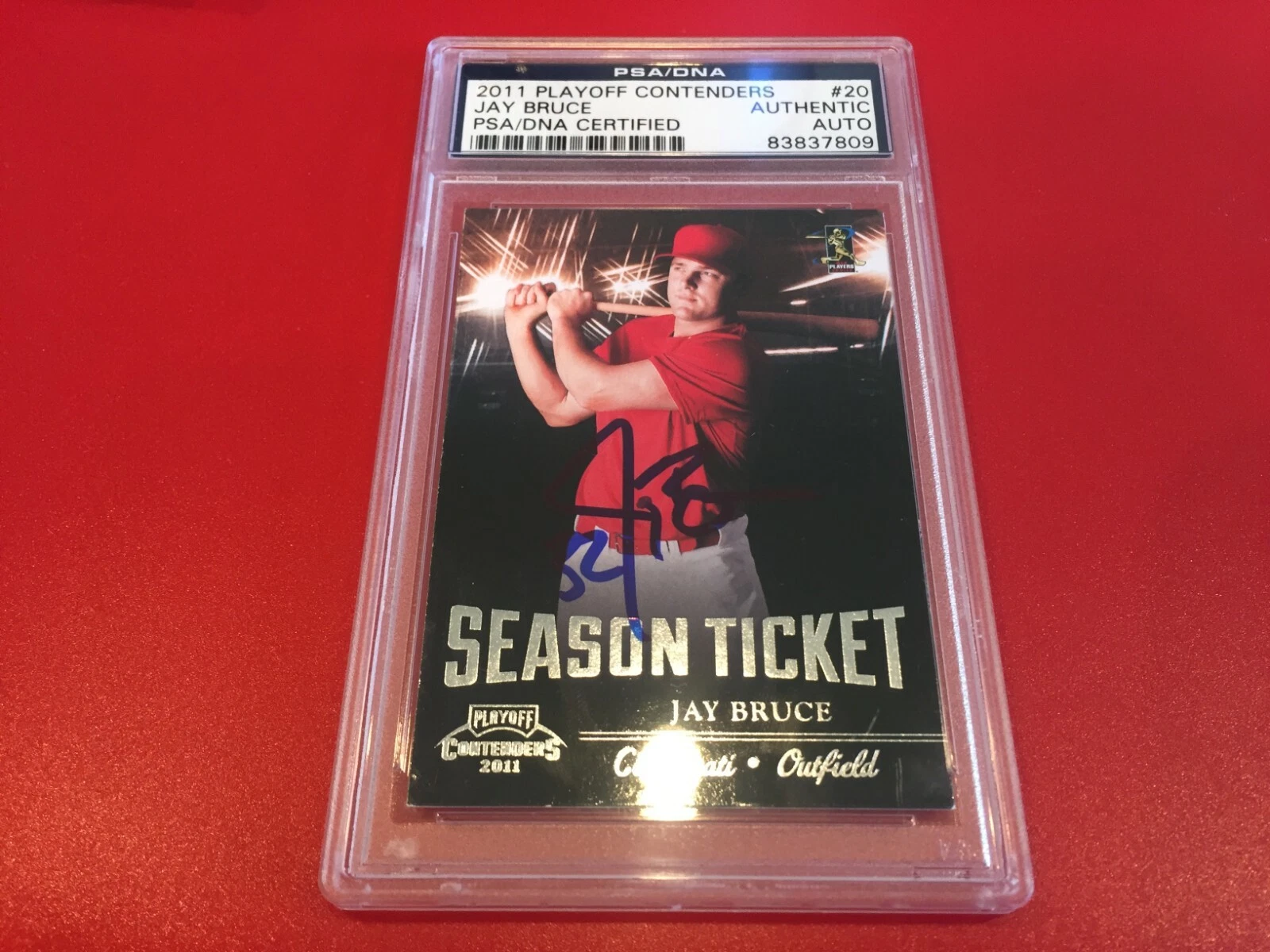 Jay Bruce 2011 Playoff Contenders Signed Auto PSA/DNA ENCAPSULATED
