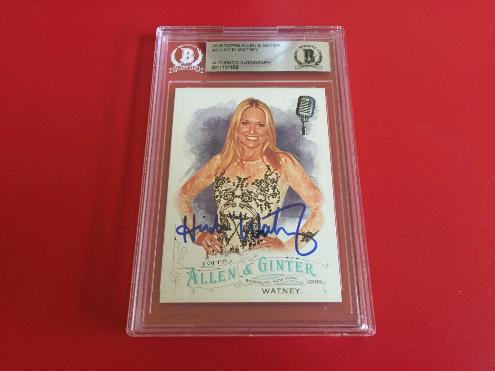 Heidi Watney 2016 Topps Allen & Ginter Signed Auto Beckett BAS Slabbed
