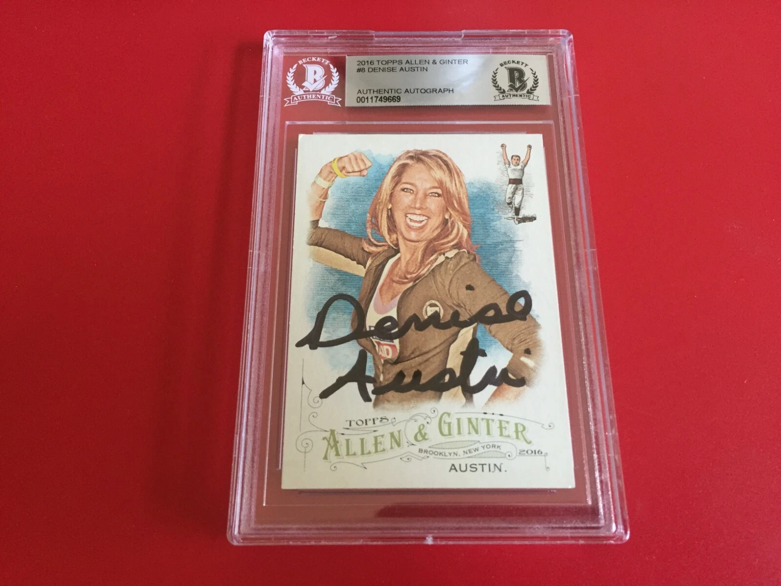 Denise Austin 2016 Topps Allen & Ginter Signed Auto Beckett BAS Slabbed
