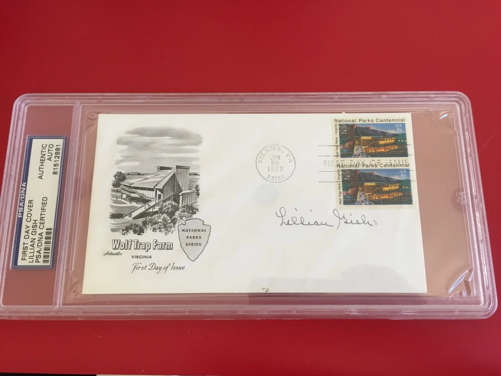 LILIAN GISH SILENT FILM STAR FIRST DAY COVER SIGNED AUTO PSA/DNA COLLECTIBLE MEMORABILIA