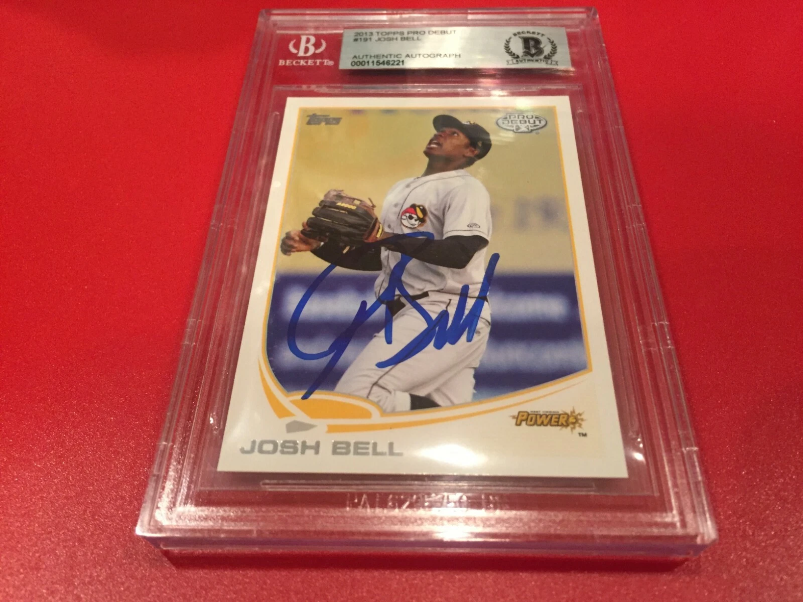 Josh Bell 2013 Topps Pro Debut Rookie Signed Auto Beckett BAS Slabbed
