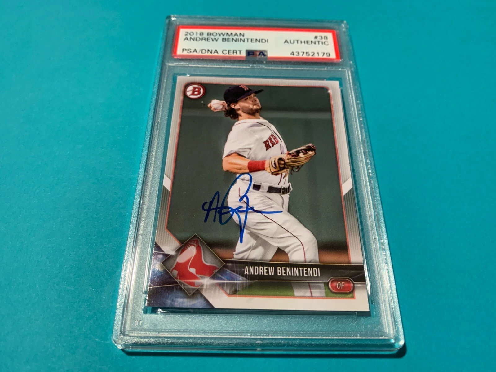 Andrew Benintendi Red Sox 2018 Bowman Signed Auto PSA/DNA ENCAPSULATED

