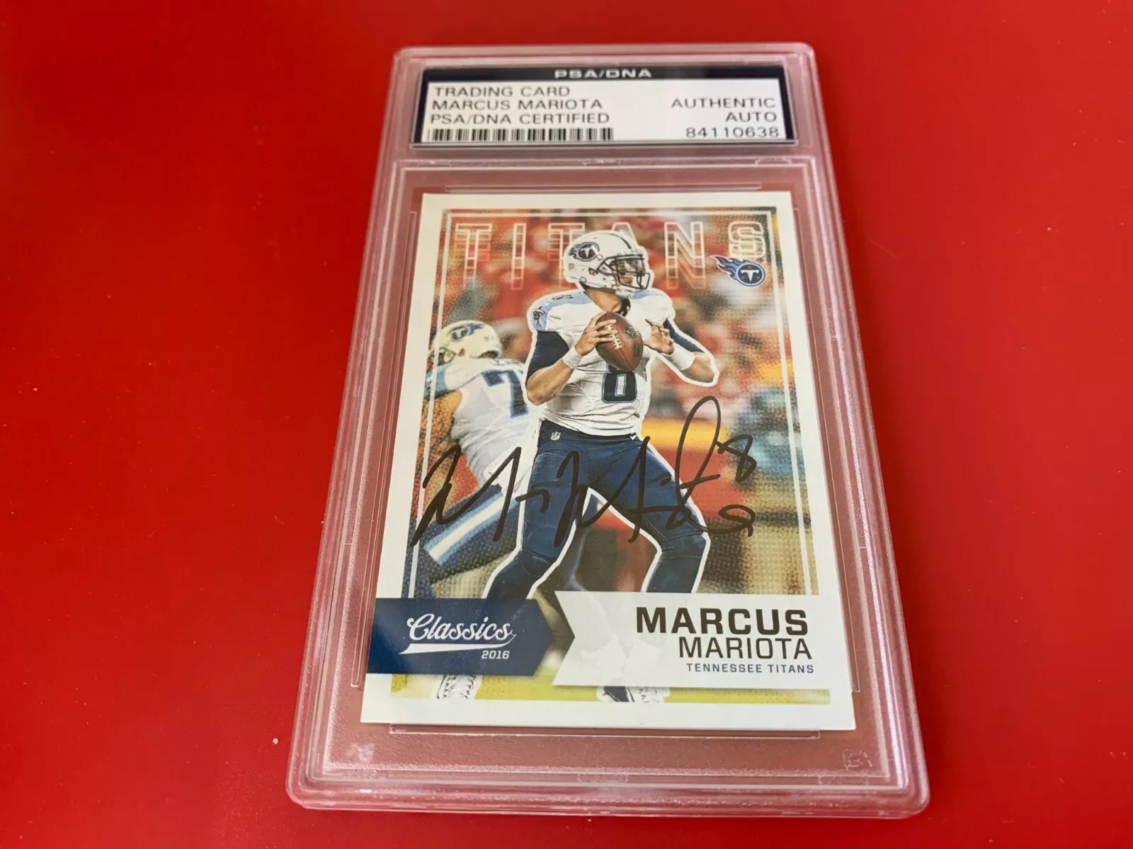 Marcus Mariotta Titans 2016 Panini Classics Signed Auto PSA/DNA ENCAPSULATED
