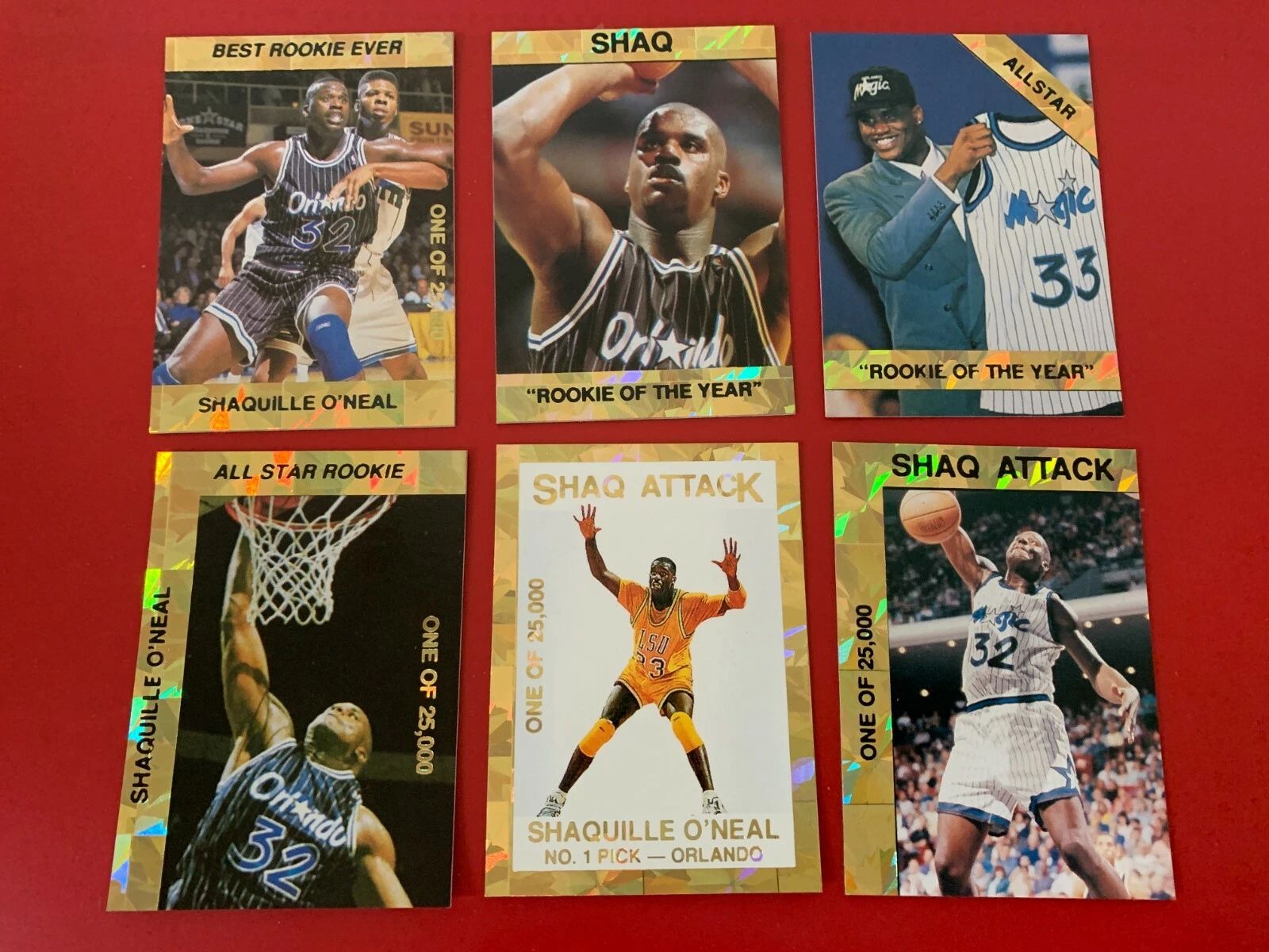Shaquille O'Neal SHAQ HOF 1992-93 Promo Card set lot (6) Limited
