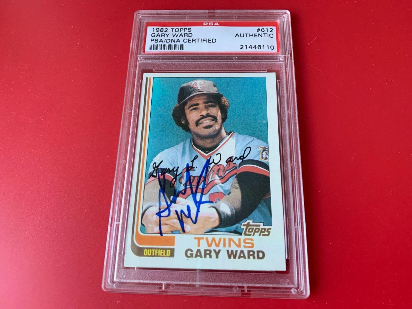Gary Ward Twins 1982 Topps Card Signed Auto PSA/DNA Slabbed ENCAPSULATED

