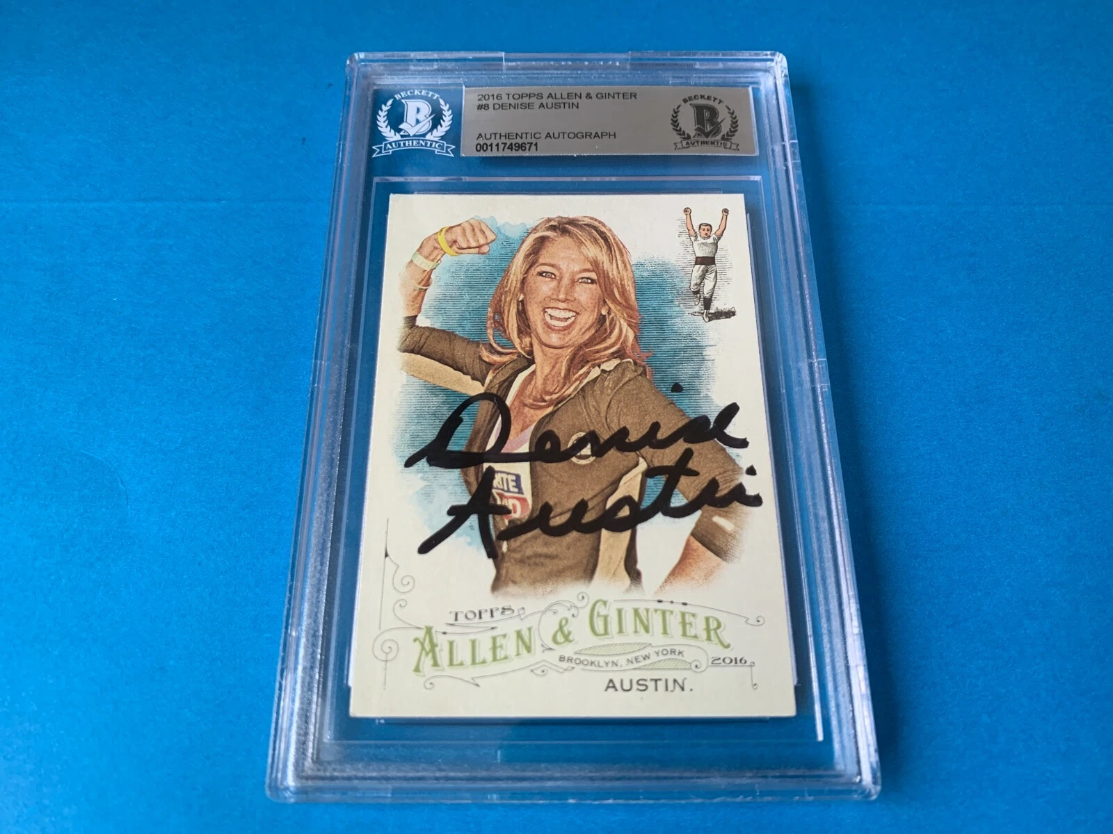 Denise Austin 2016 Topps Allen & Ginter Signed Auto Beckett BAS Slabbed
