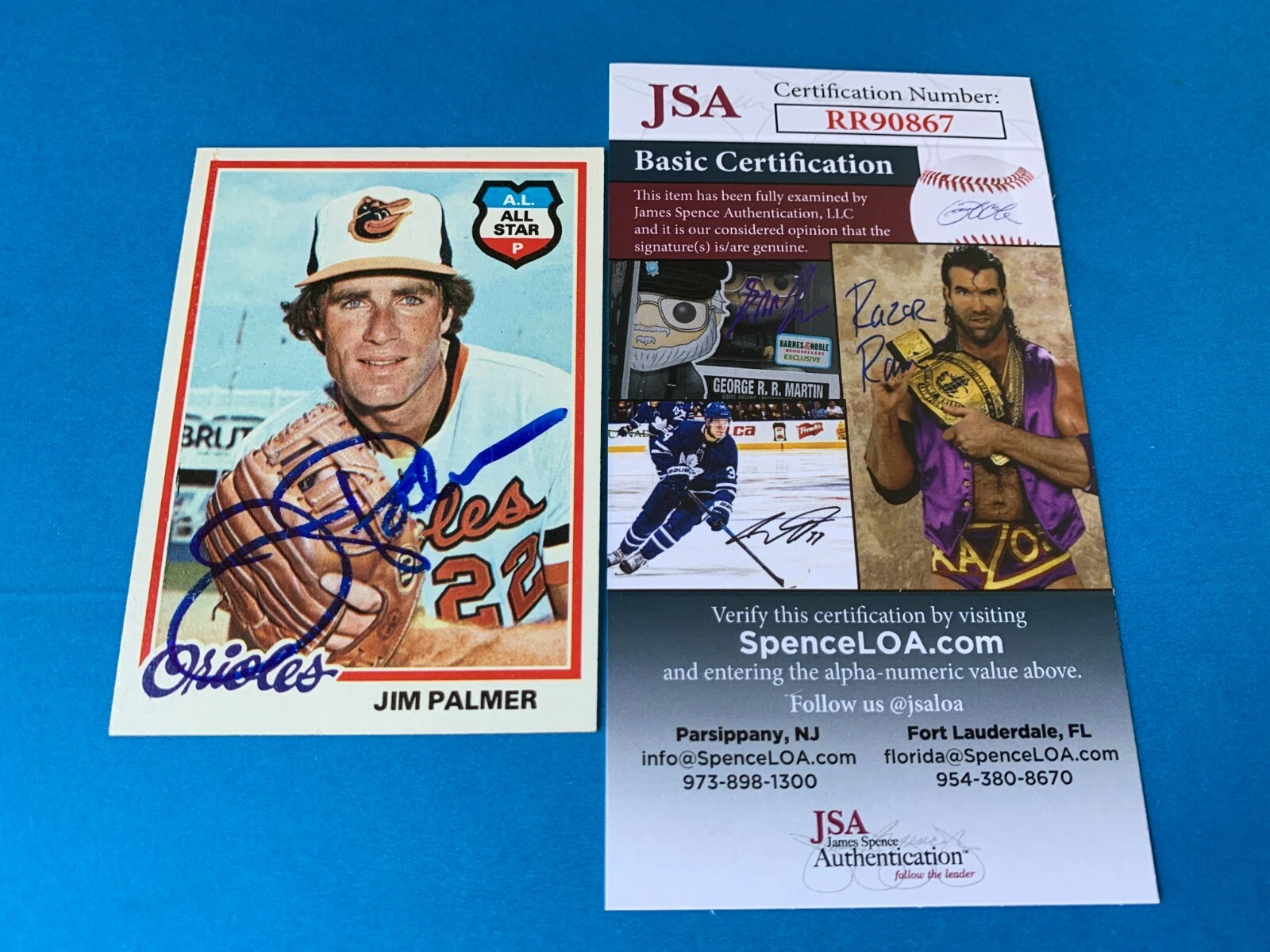 Jim Palmer HOF 1978 Topps Card Signed Auto JSA COA
