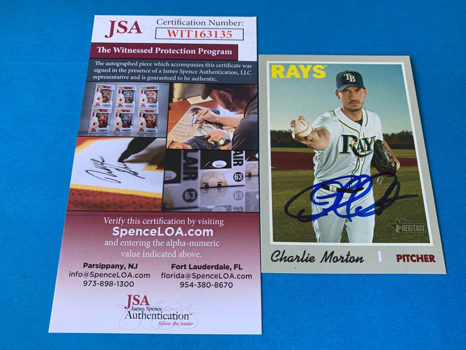 Charles Morton 2019 Topps Heritage Card Signed Auto JSA COA
