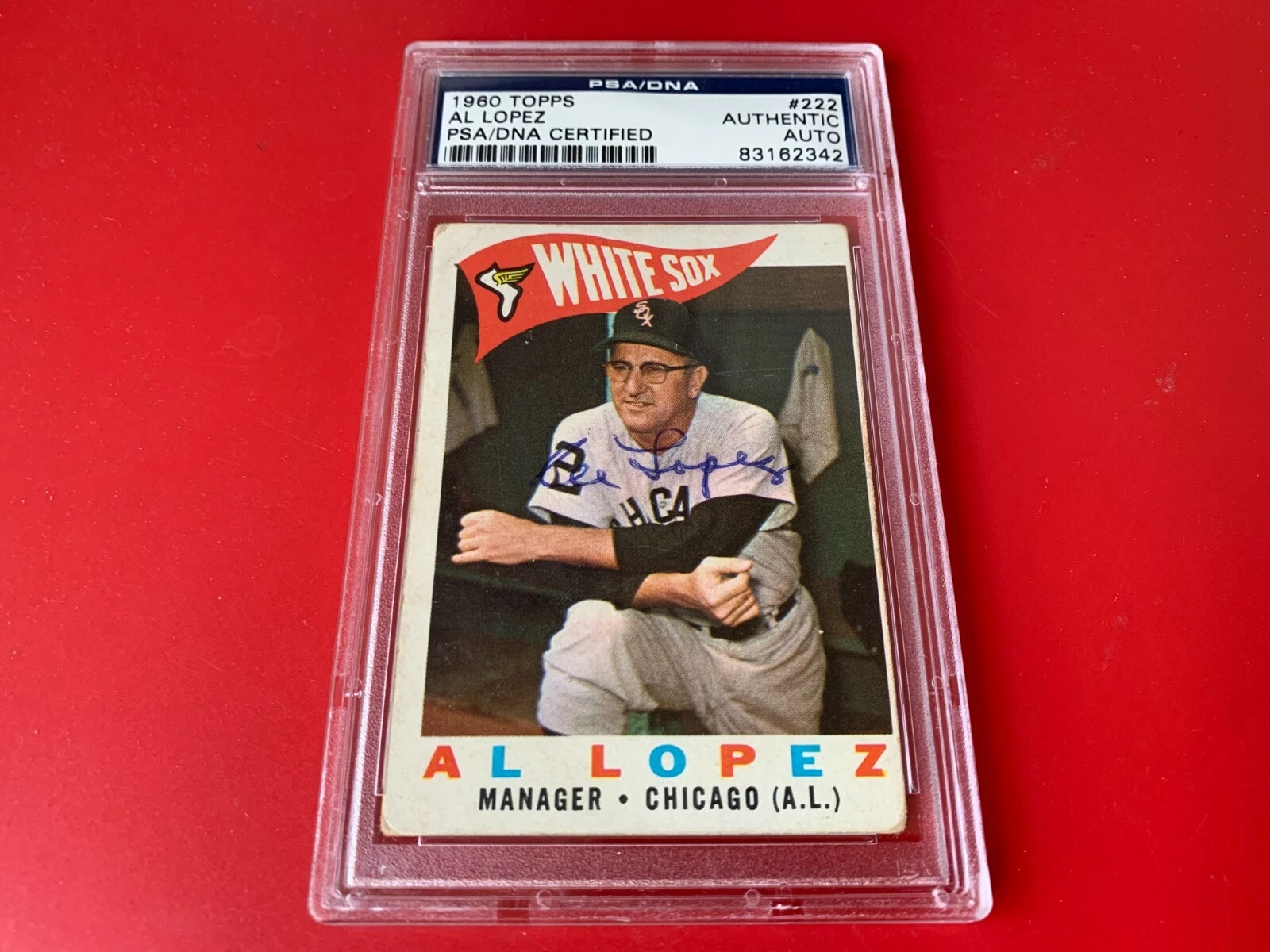 Al Lopez White Sox 1960 Topps Card PSA/DNA Slabbed
