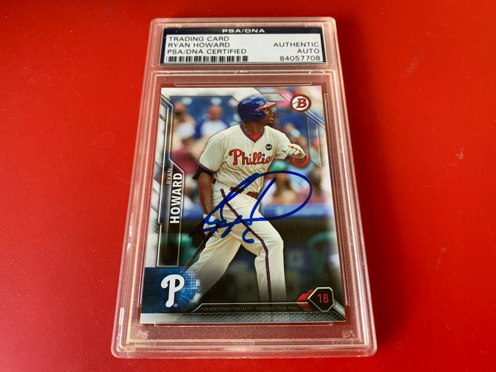 Ryan Howard Phillies 2016 Bowman Signed Auto PSA/DNA ENCAPSULATED
