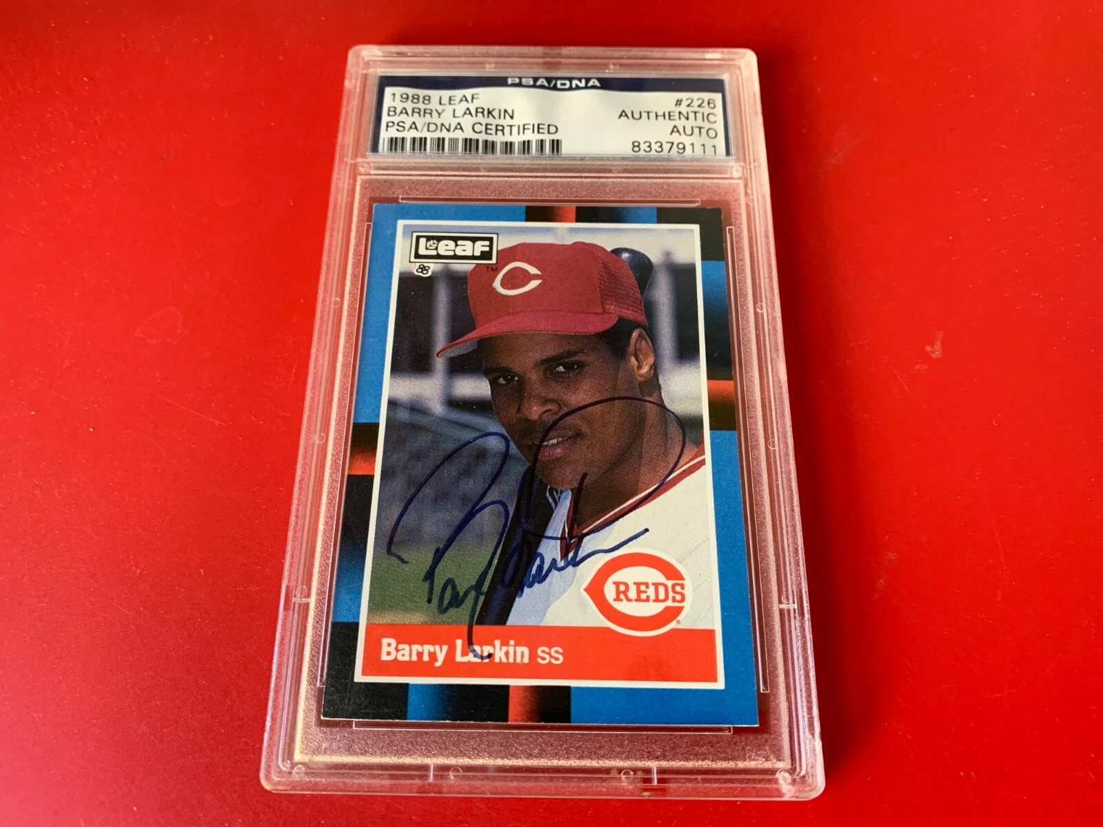 Mike Greenwell Red Sox 1988 Leaf Card Signed Auto PSA/DNA ENCAPSULATED
