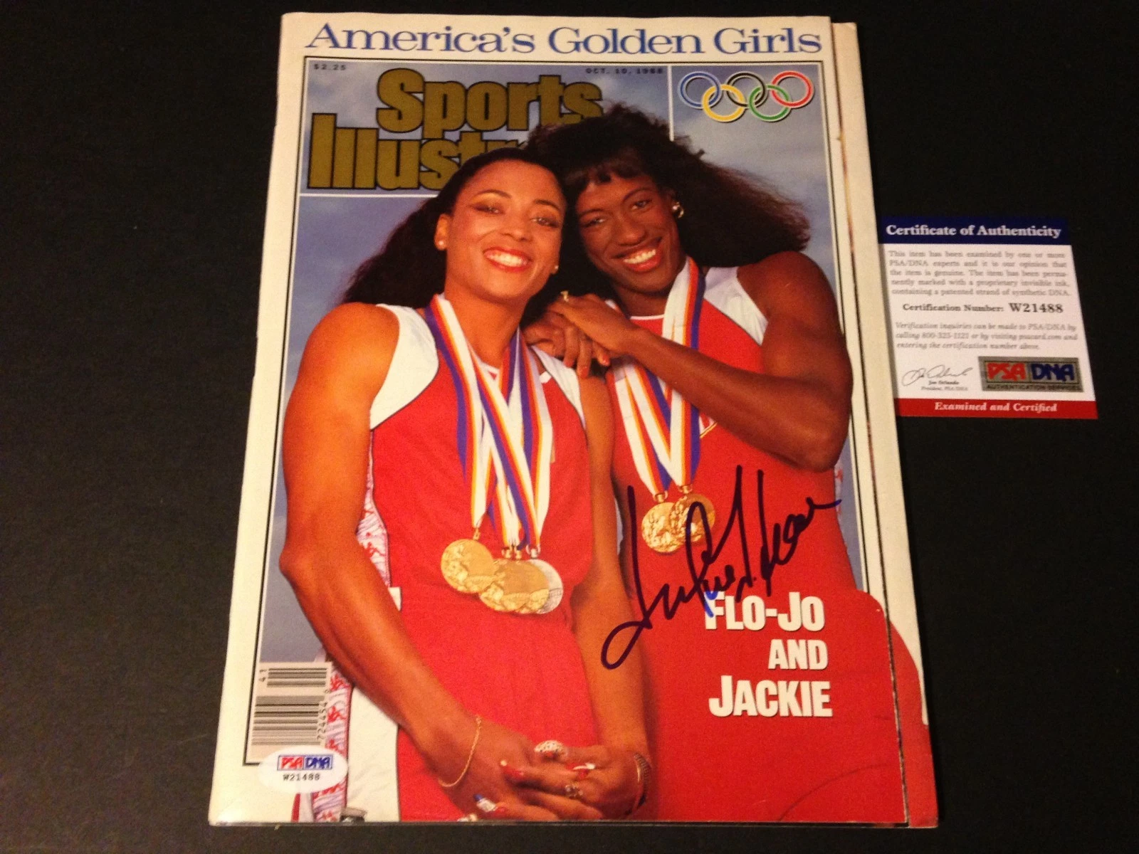 Jackie Joyner-Kersee 1988 Sports Illustrated Magazine Mag Signed Auto PSA/DNA

