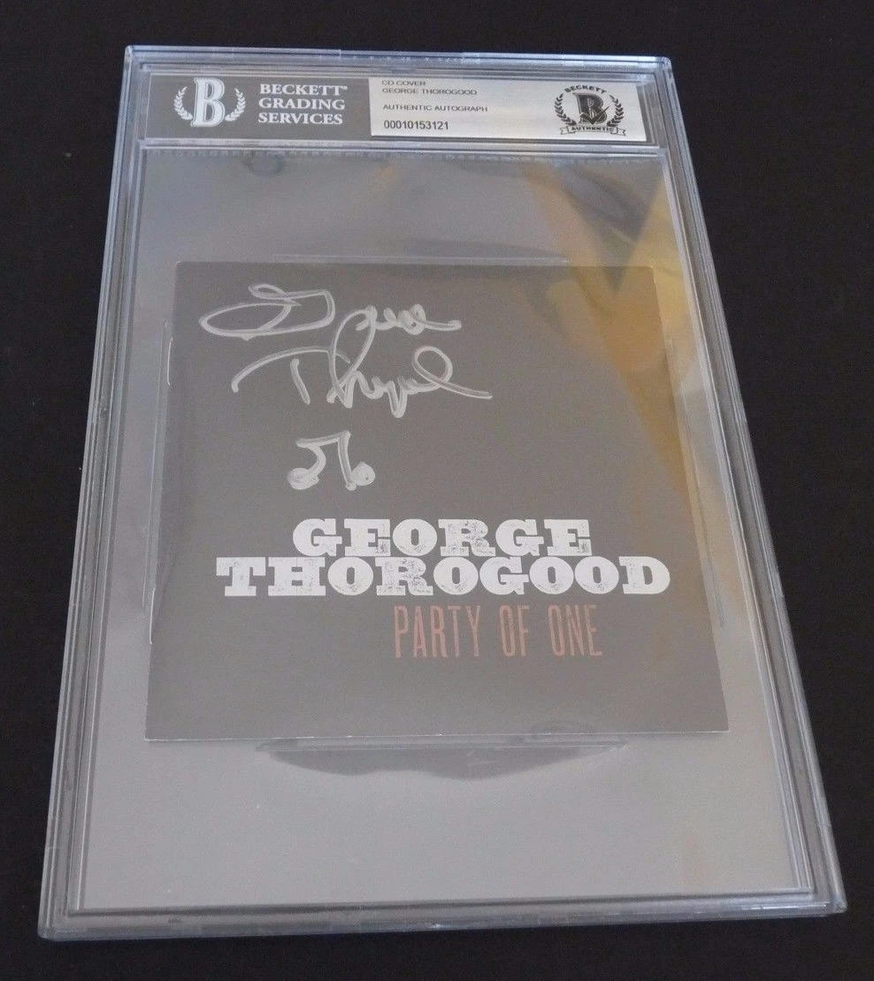 George Thorogood Autographed Signed CD Cover W/ Music Note Beckett Certified
