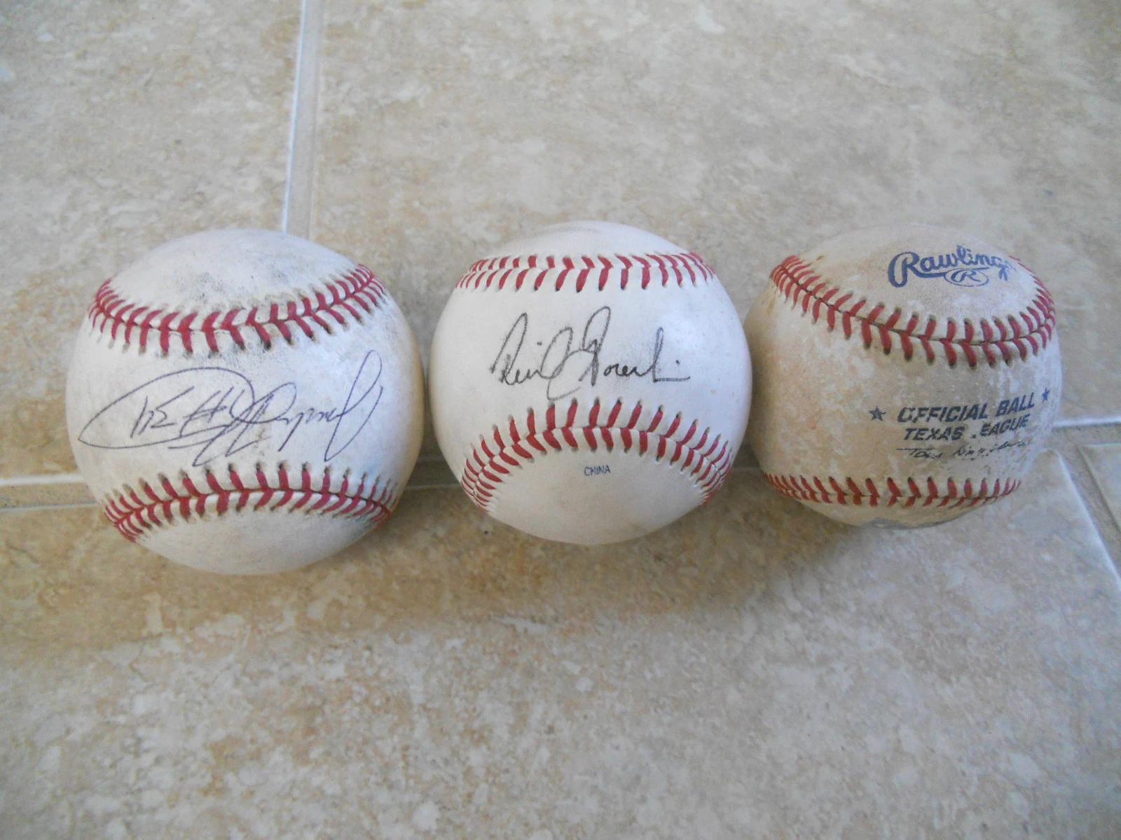 3 Springfield St Louis Cardinals Game Used Baseballs Balls 2 Signed Autographed
