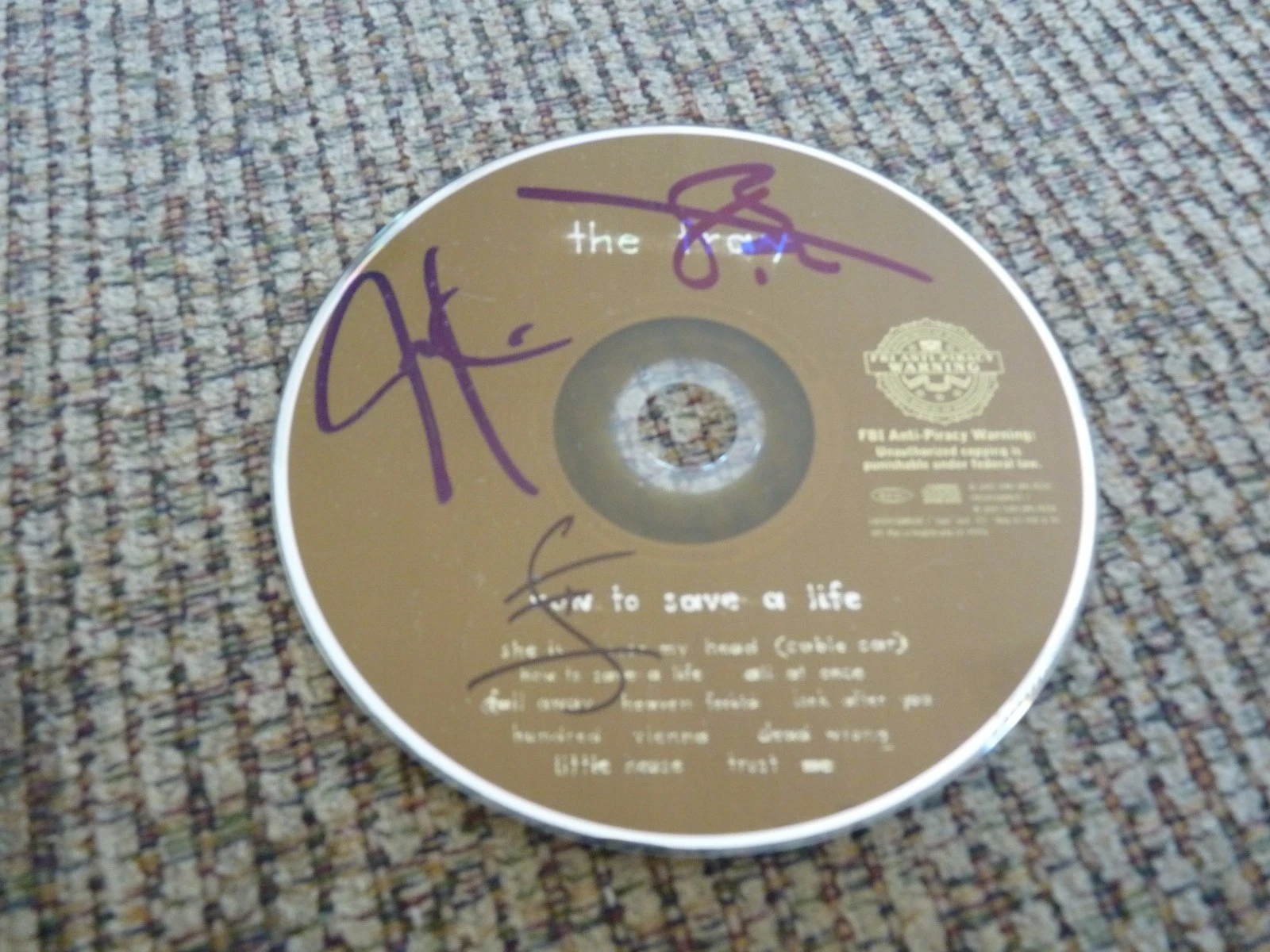 The Fray Isacca Ben Joe Autographed Signed CD Cover Guaranteed
