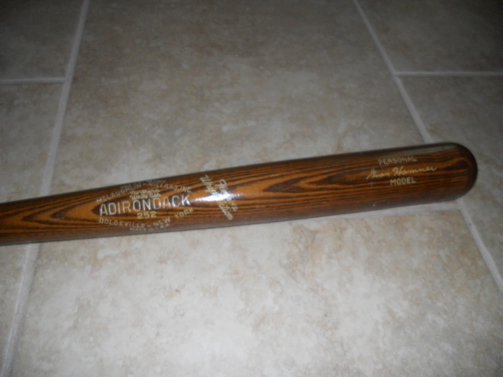 Granny Hamner Adirondack 252 1951-1957 Game Used Cracked Bat Phillies
