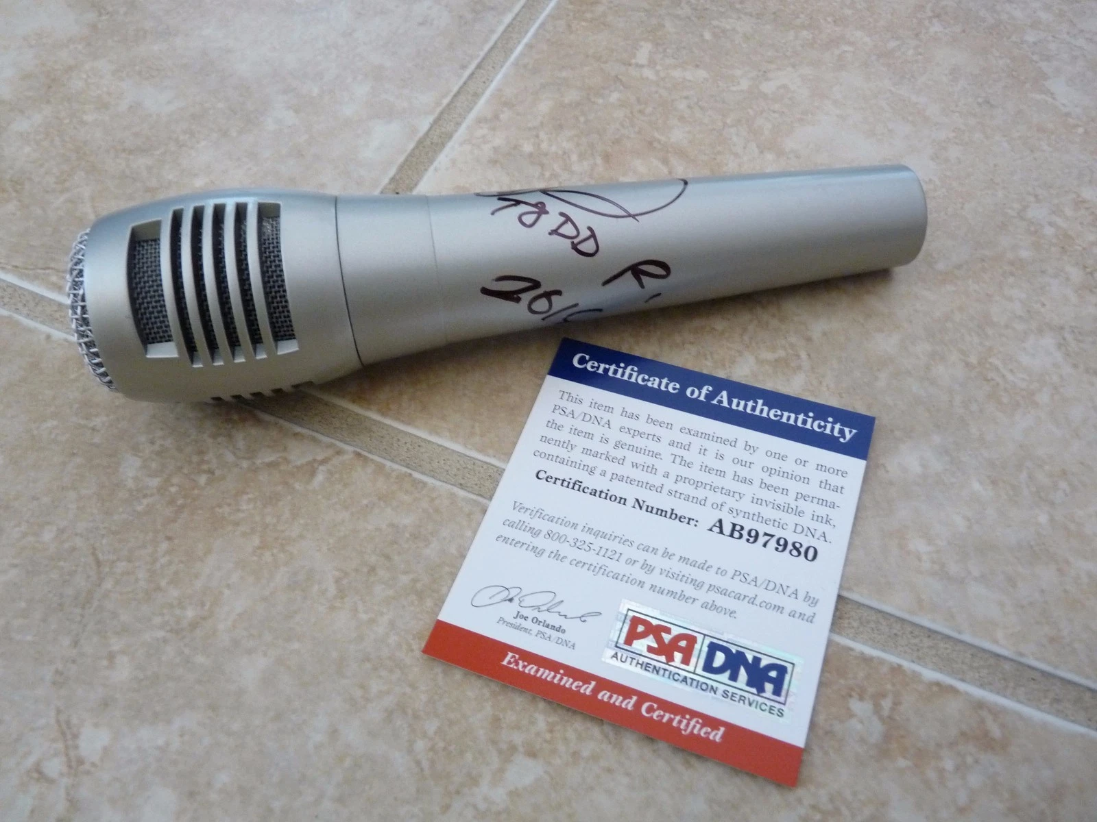 Todd Rundgren Utopia Signed Autographed Microphone PSA Certified #2
