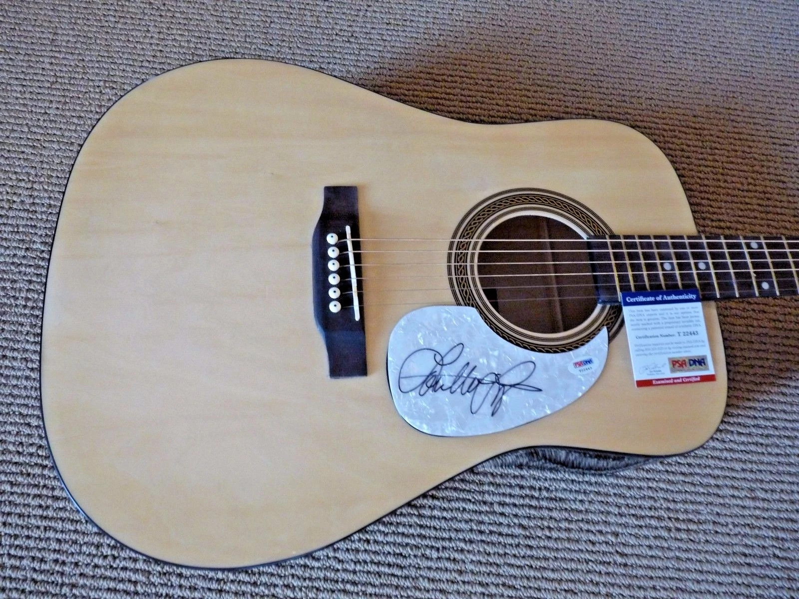 Loretta Lynn Signed Autograph Acoustic Guitar PSA Certified Coal Miners Daughter
