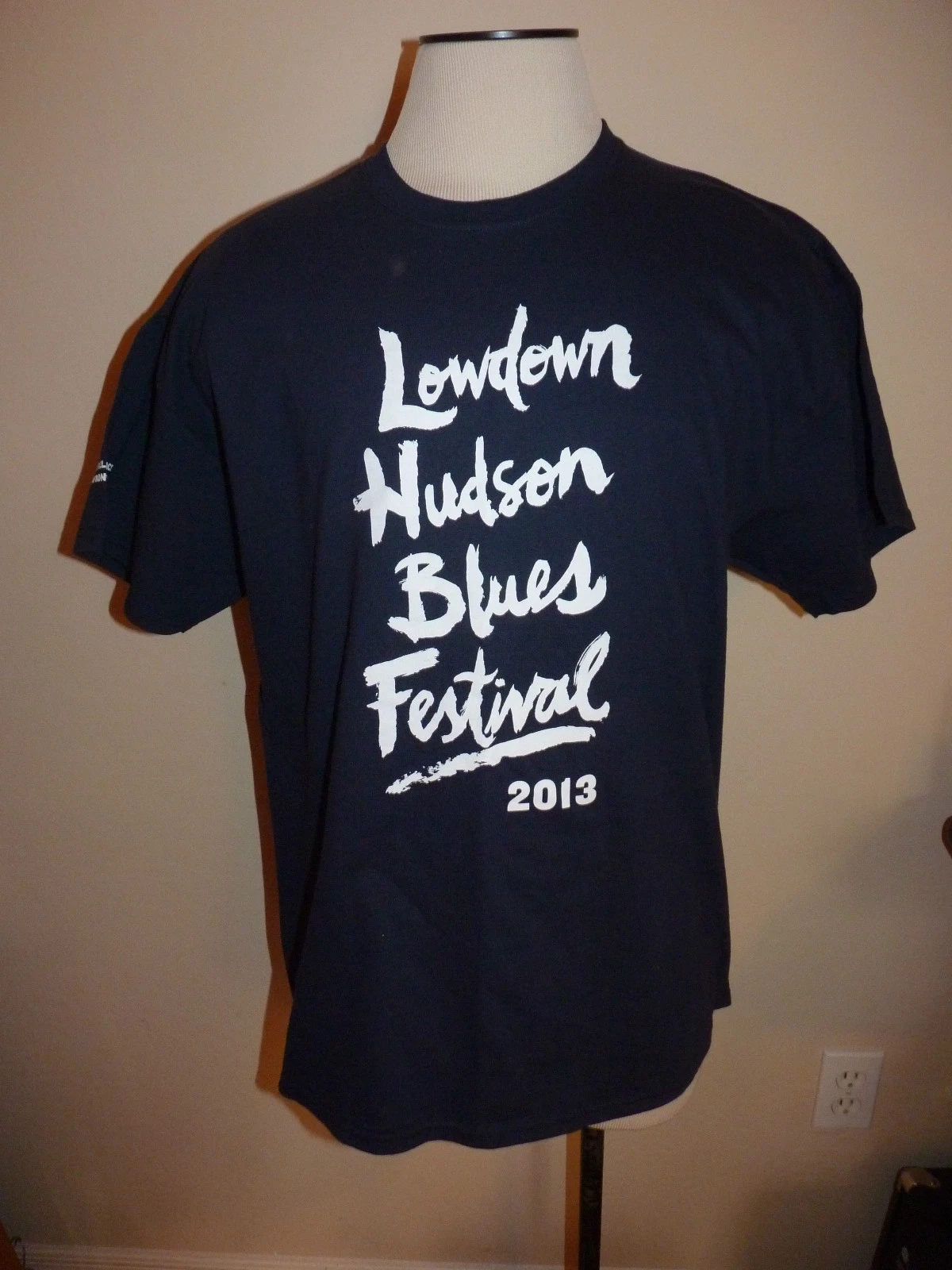 Lowdown Hudson Blues Festival 2013 Men XL Blue T Shirt STAFF Crew BB King
