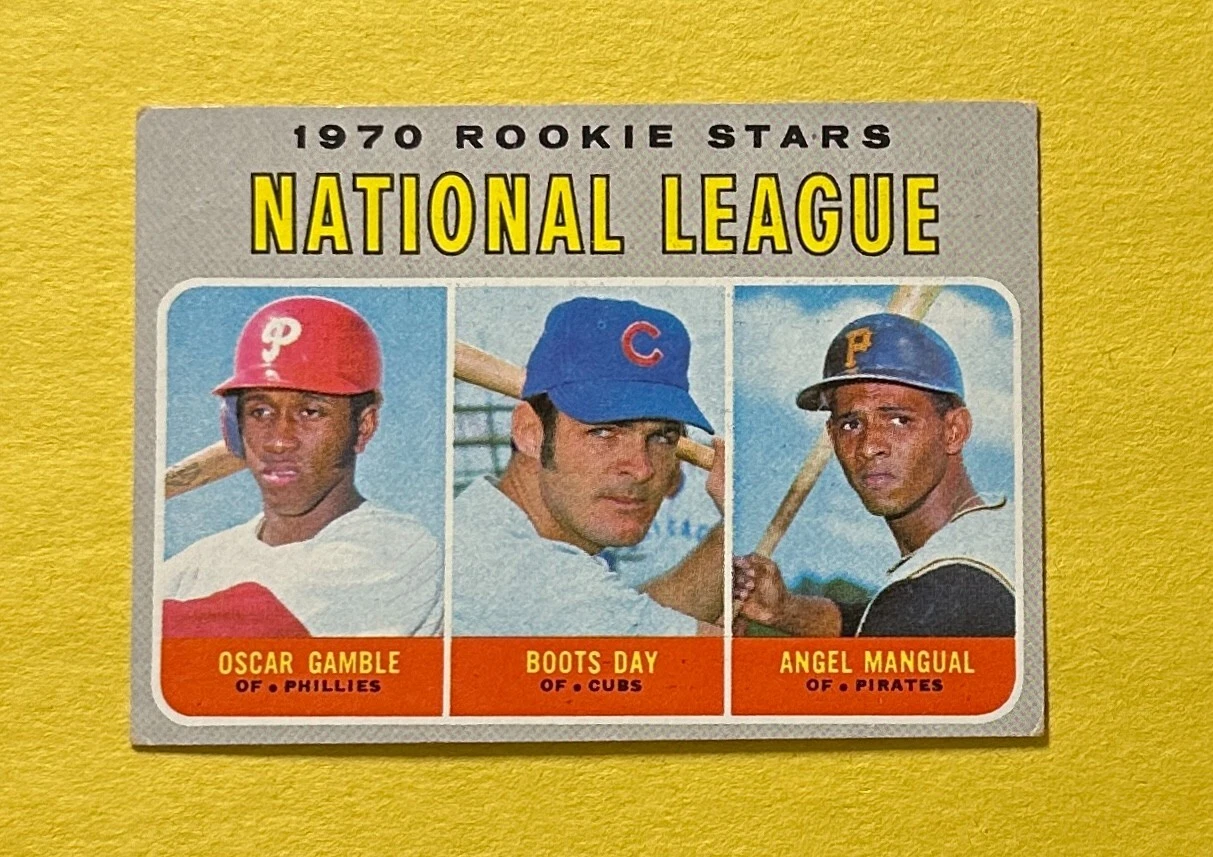 1970 TOPPS ROOKIE STARS OSCAR GAMBLE BOOTS DAY ANGEL MANGUAL #654
