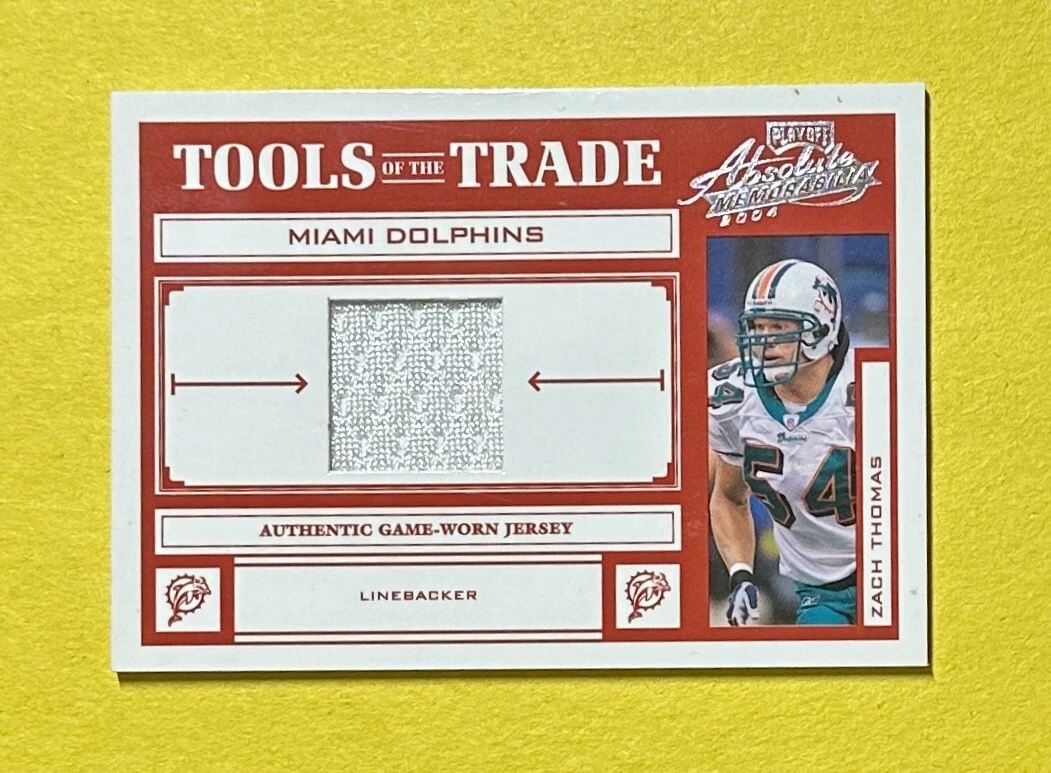 2004 PLAYOFF ABSOLUTE MEMORABILIA ZACH THOMAS RELIC /100 #TT-94 DOLPHINS
