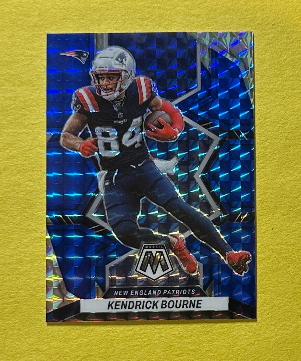 2022 PANINI MOSAIC KENDRICK BOURNE BLUE MOSAIC /99 #213 PATRIOTS
