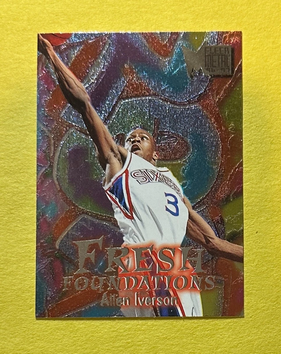 1996-97 FLEER METAL ALLEN IVERSON FRESH FOUNDATIONS #236 76ERS HOF
