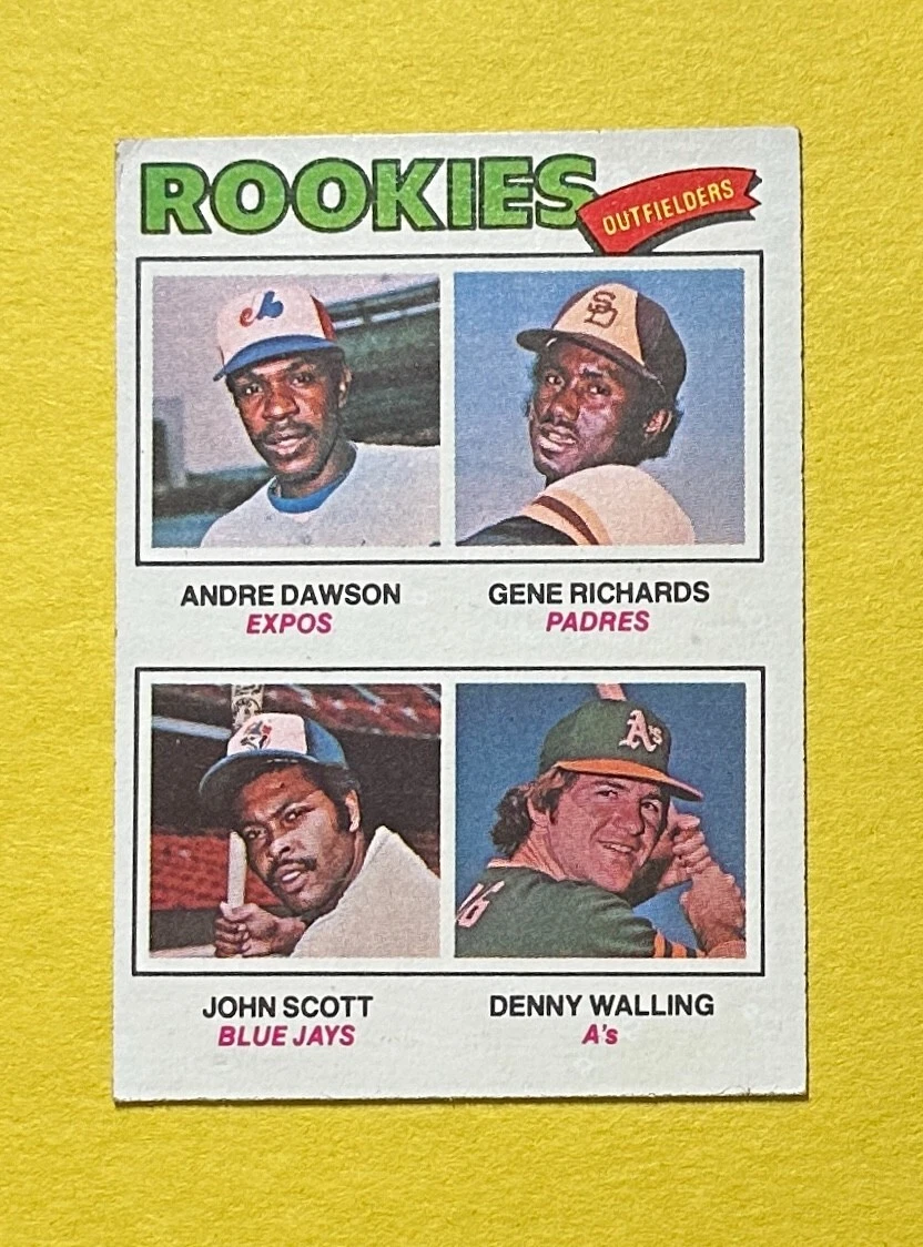 1977 TOPPS ROOKIE OUTFIELDERS DAWSON RICHARDS SCOTT WALLING #473
