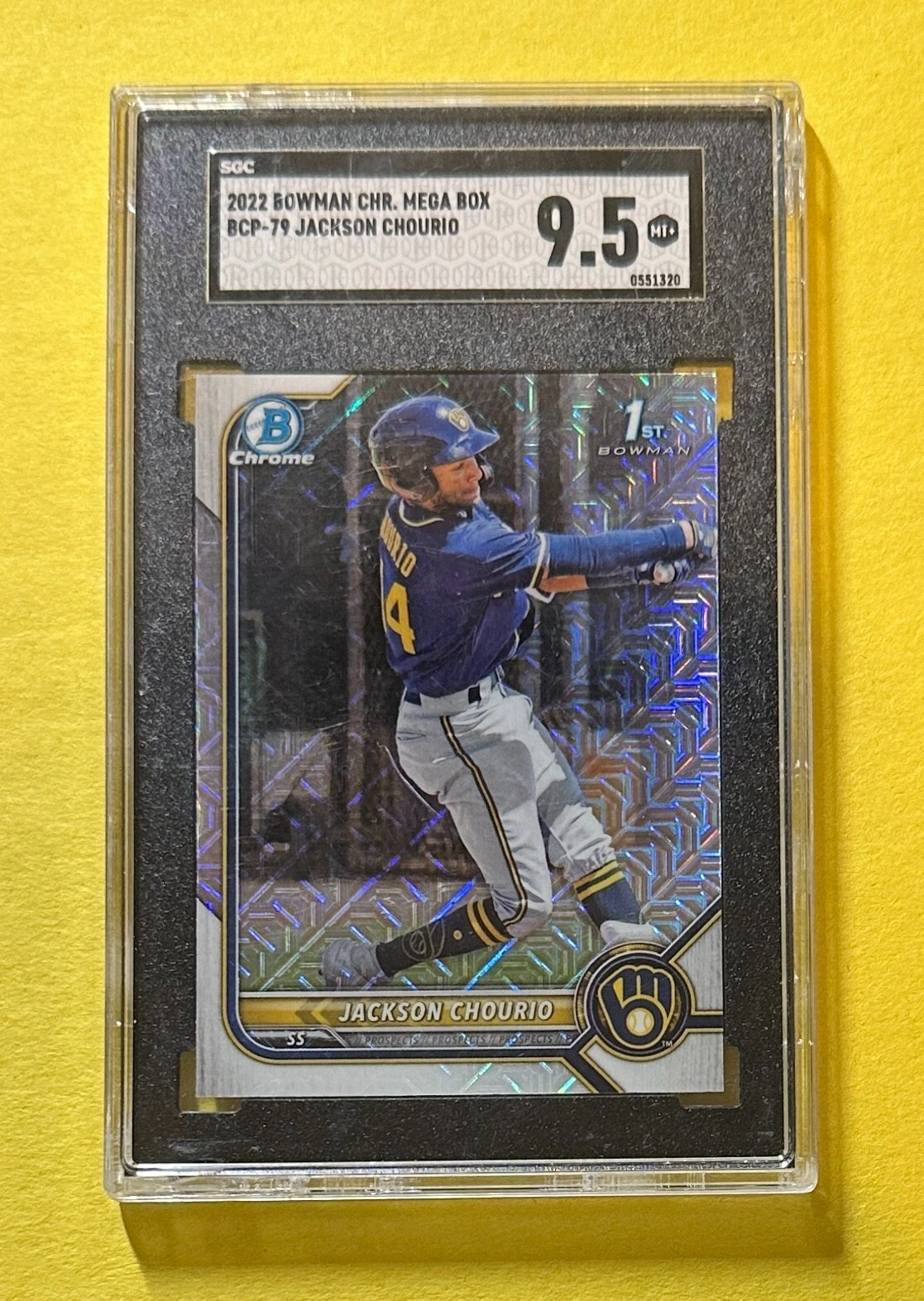 2022 BOWMAN CHROME JACKSON CHOURIO MEGA BOX REFRACTOR #BCP-79 SGC MT+ 9.5

