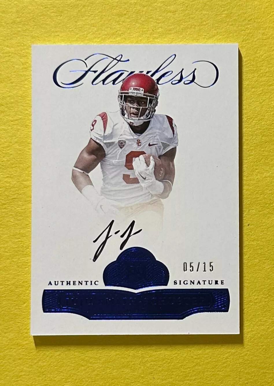 2017 PANINI FLAWLESS JUJU SMITH-SCHUSTER BLUE AUTO /15 #RA-JSS USC
